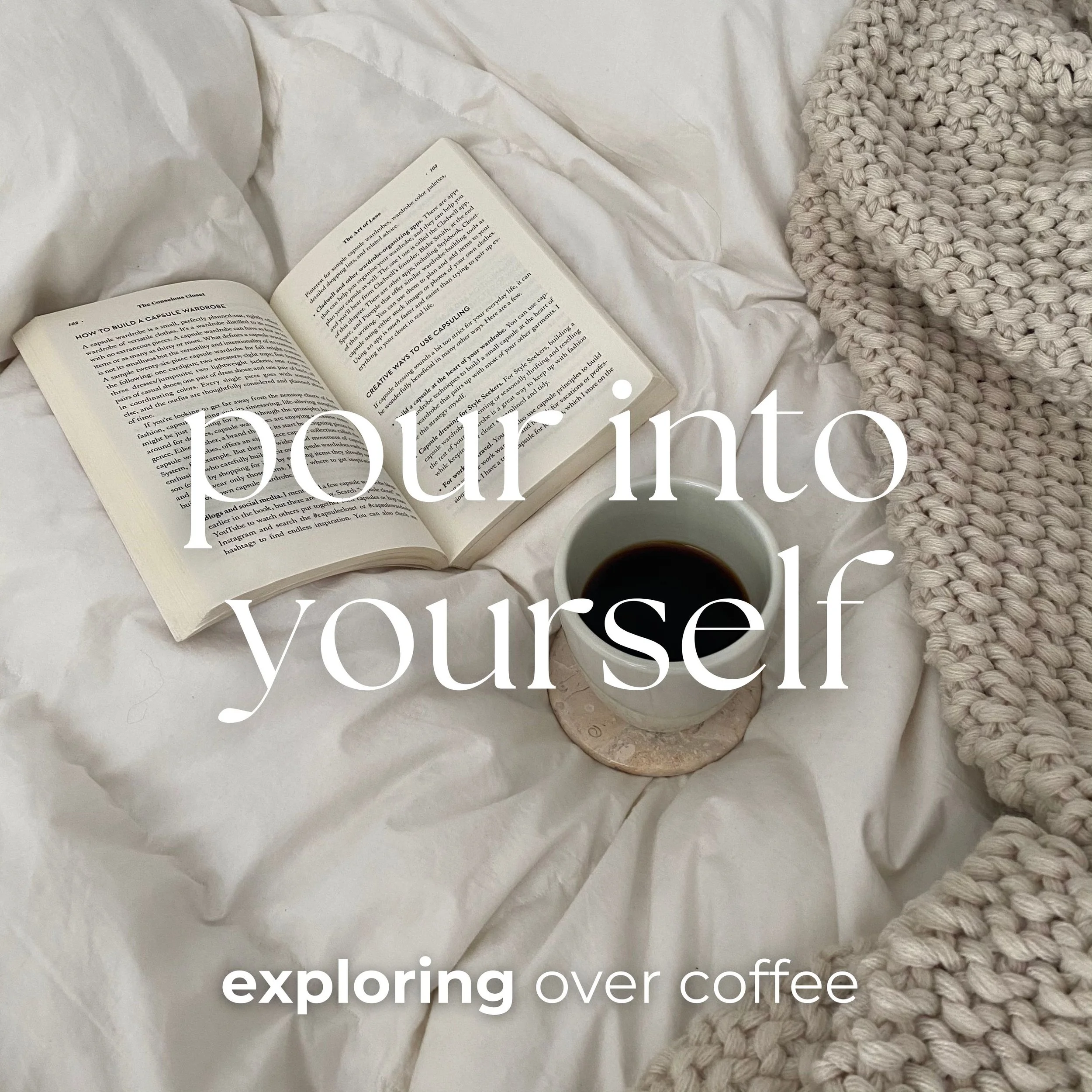 Mug and book on bed