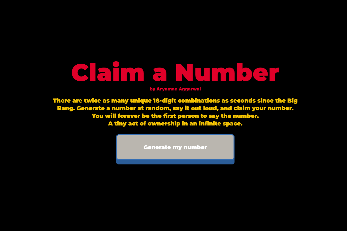 Claim a Number