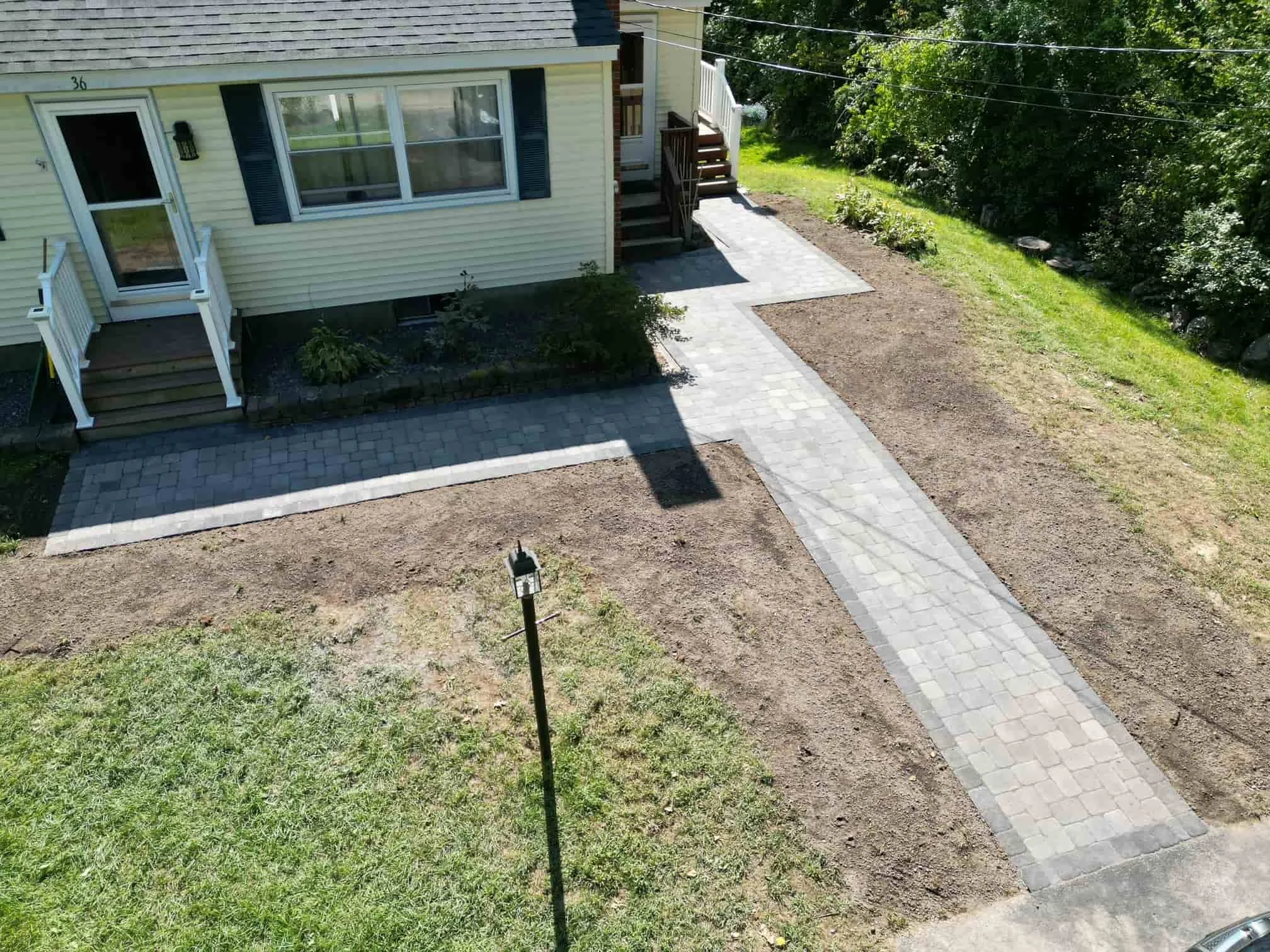 Walkway installation in Milford, NH