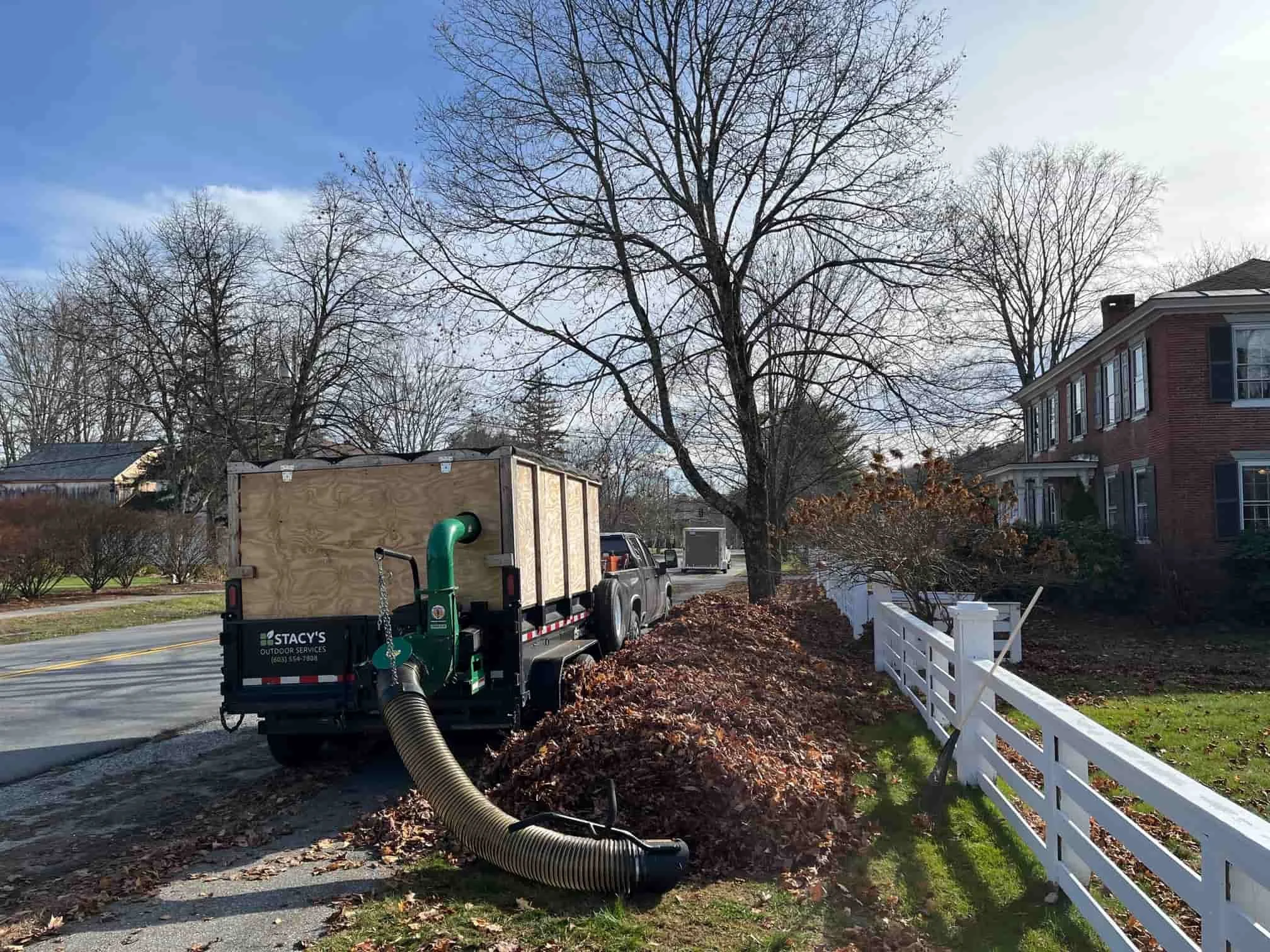 Curbside Leaf Pile Removal in Amherst, NH