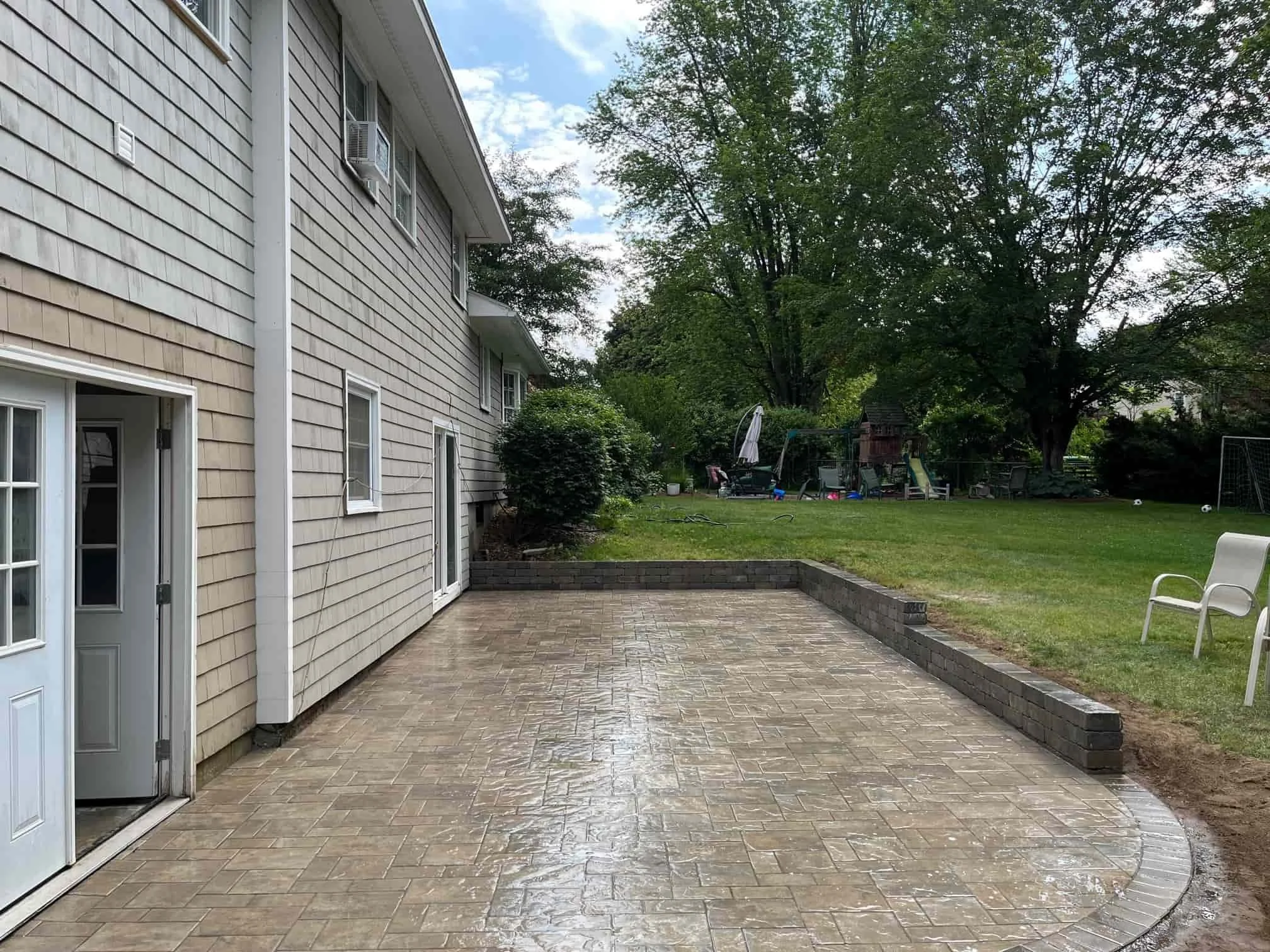 Paver patio installed in Brookline, NH
