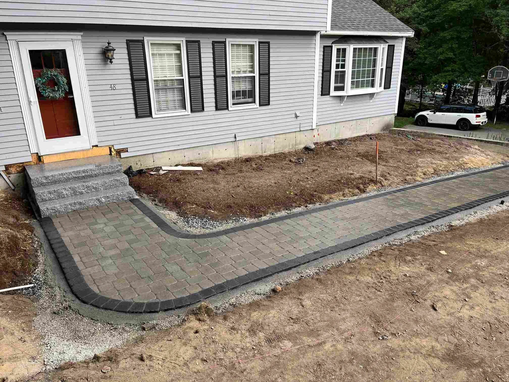 Bedford, NH Paver Patio and Walkway Installation