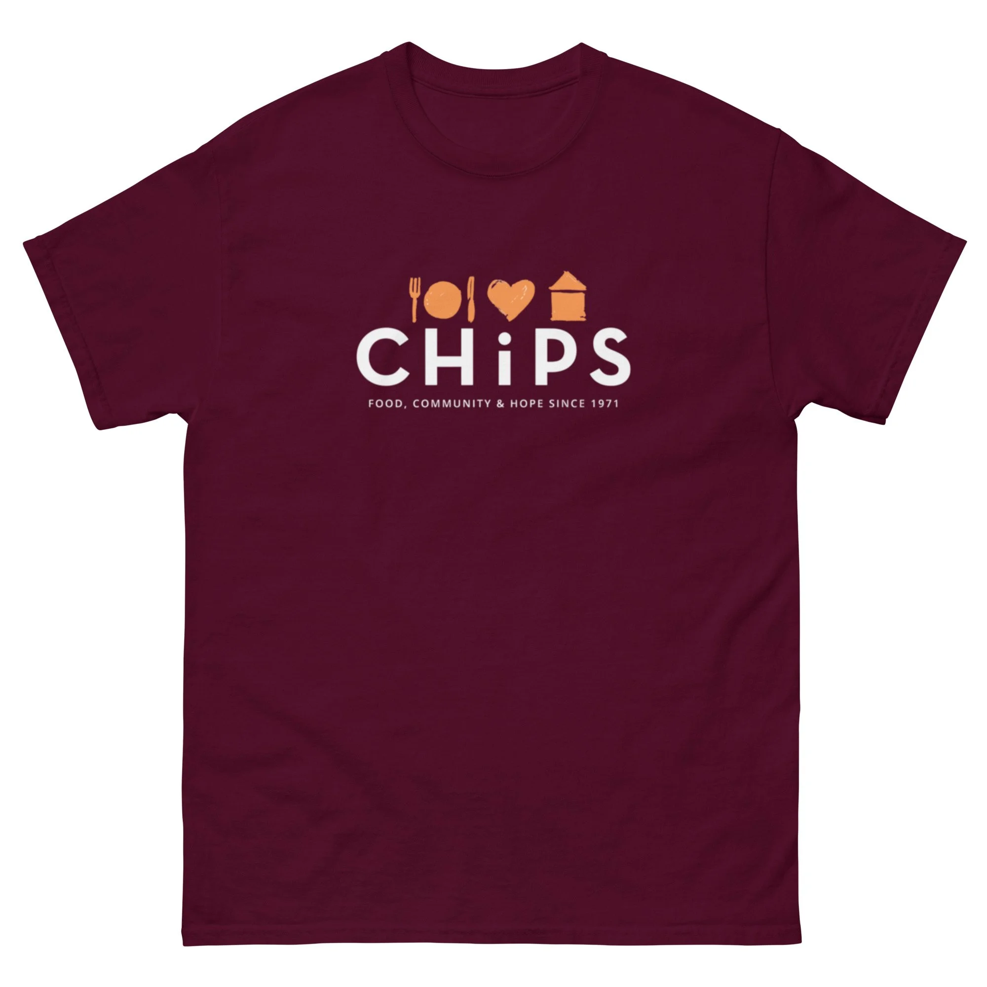 unisex-classic-tee-maroon-front-68bb20ba55ac6.jpg