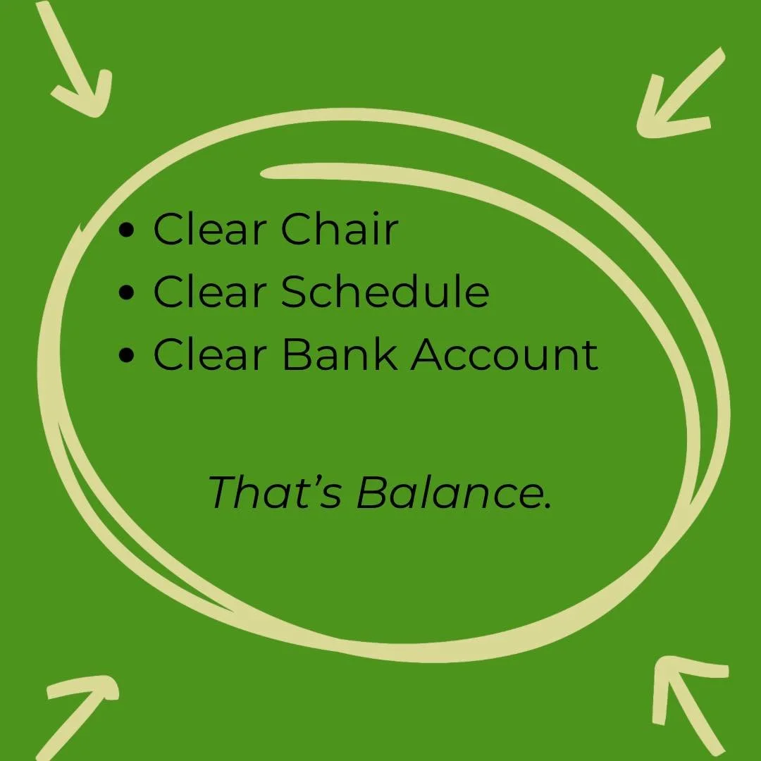 Start your Monday with clarity. A clear chair. A clear schedule. A clear bank account. That&rsquo;s balance.

👉DM me CHAIR FLOW to see packages that keep your beauty biz balanced and bank-ready.

#MoneyClarityMonday #LedgerLuxeBookkeeping #BeautyBiz