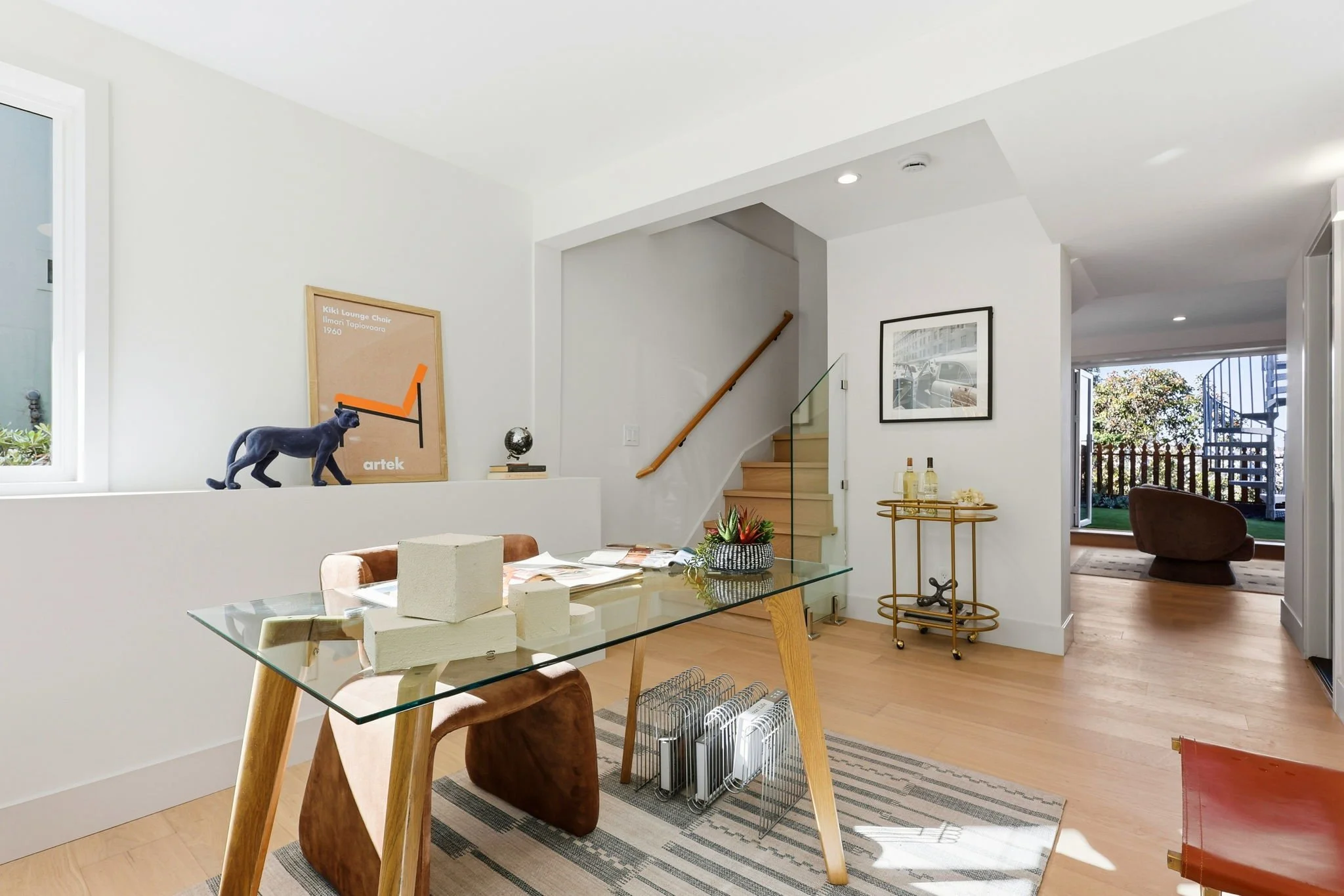 View from media room looking back towards stairs and den 75 Knollview Way