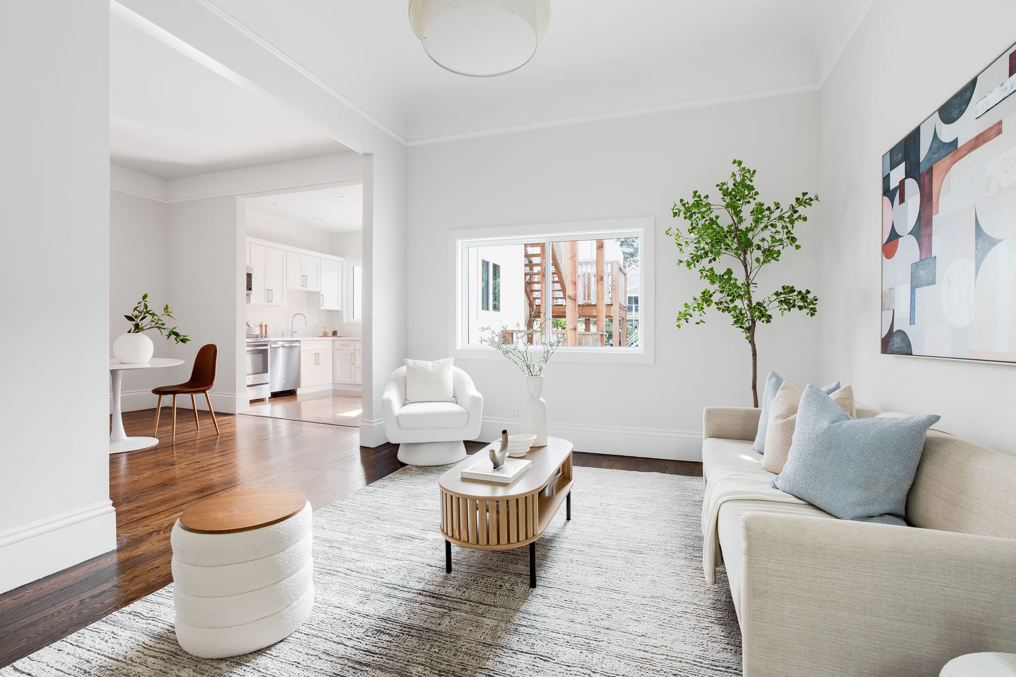 View from living room into kitchen 4543 18th Street