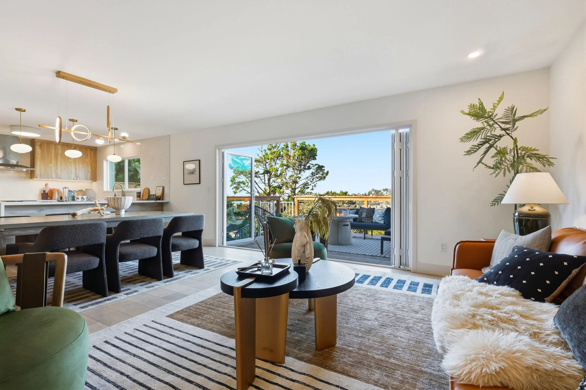 View from fireplace towards back deck 75 Knollview Way