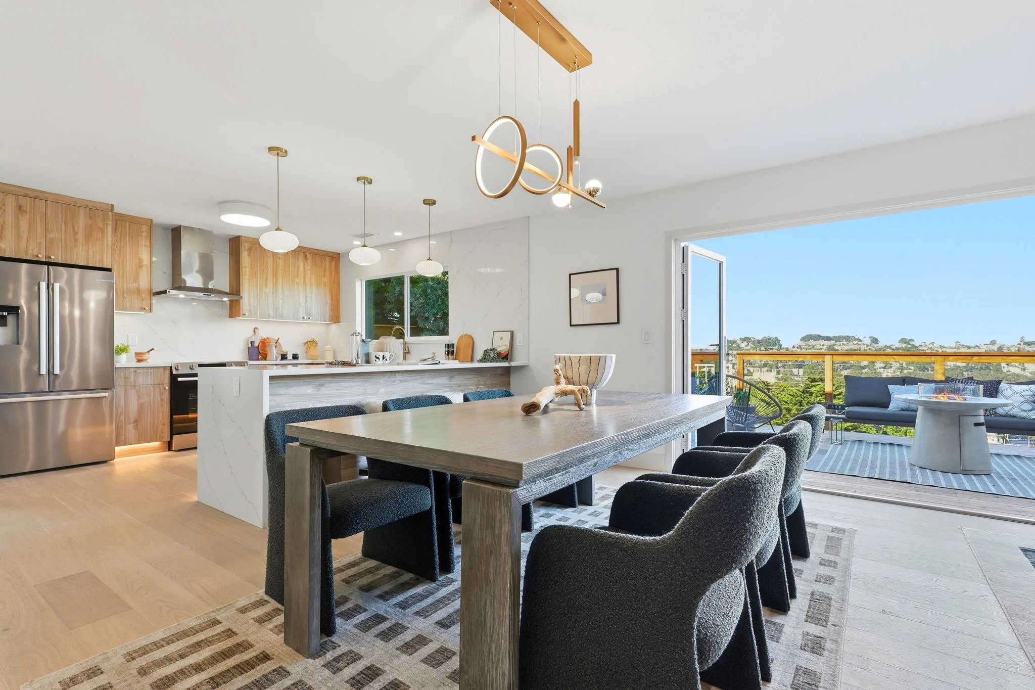 View over dining table towards kitchen 75 Knollview Way