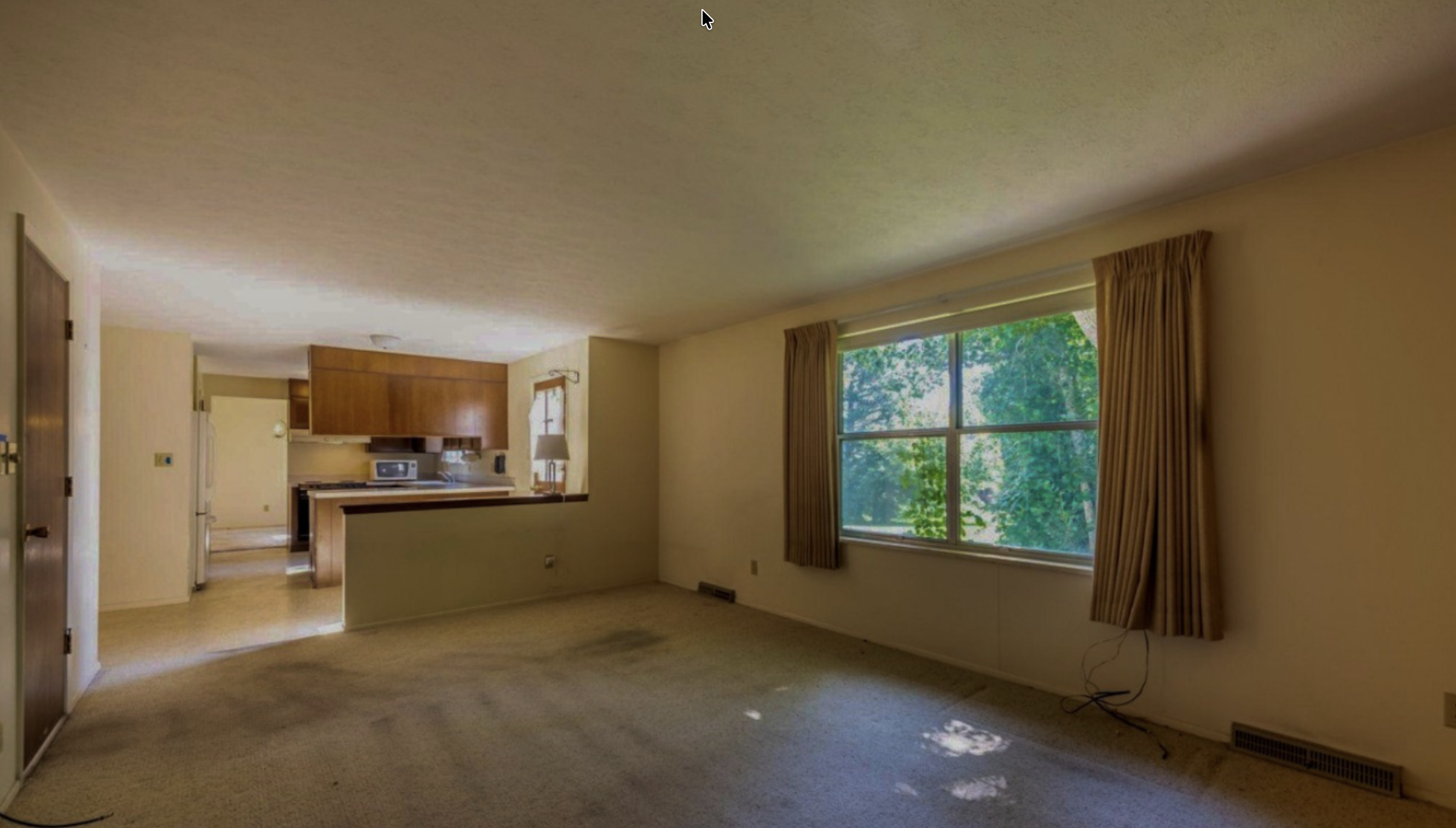 Before: View from Family Room into Kitchen