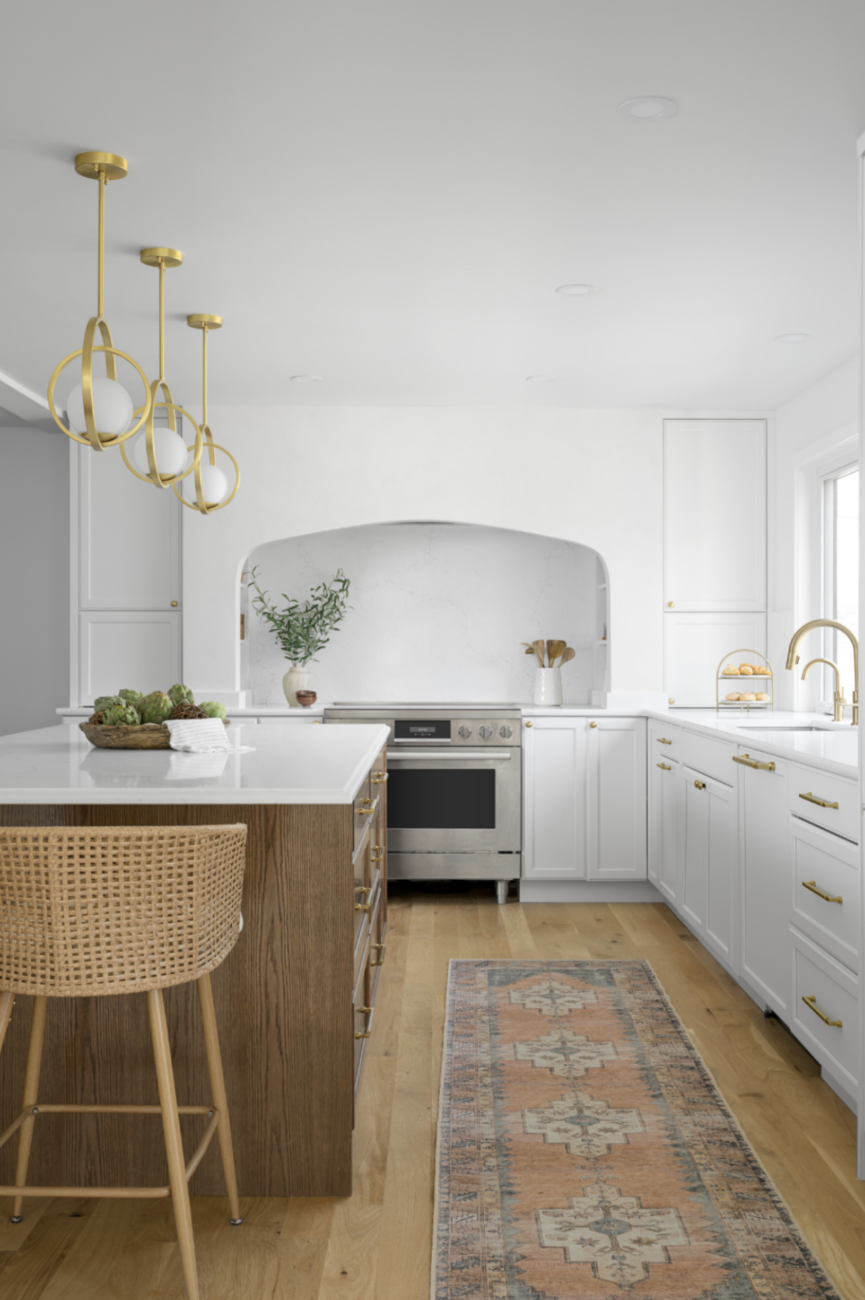 After: Oak island with ogee countertop detail