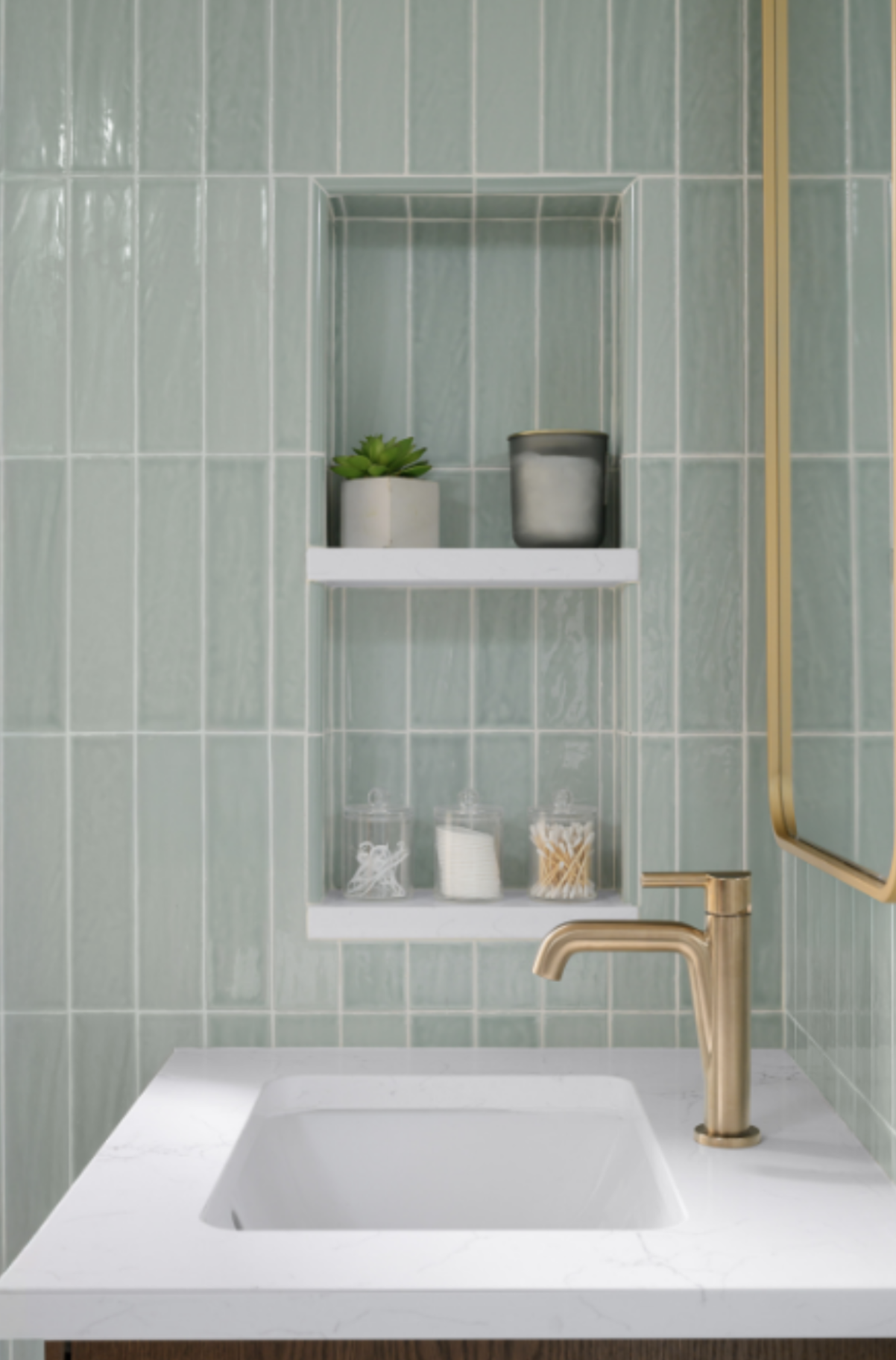 After: A niche provides additional storage