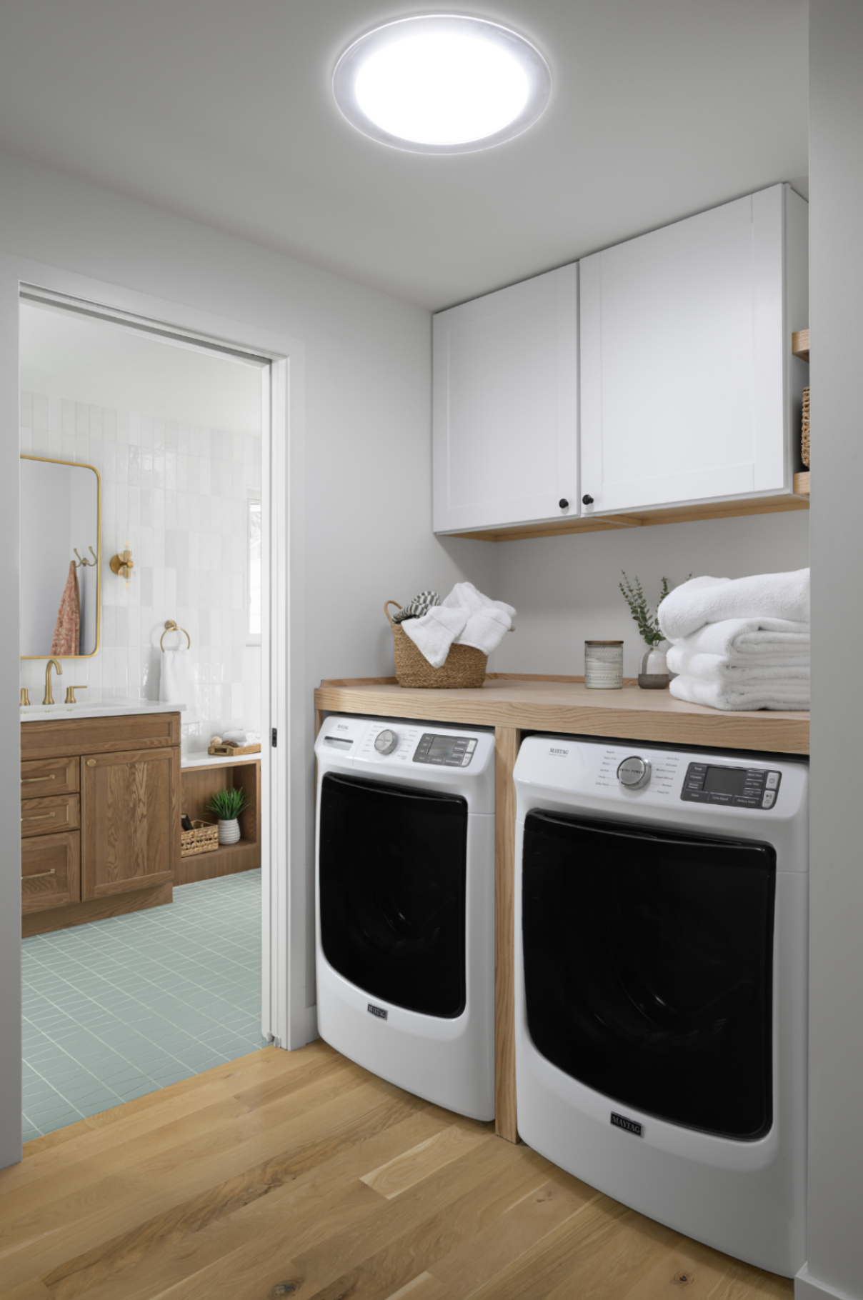 After: The laundry is now part of the primary suite