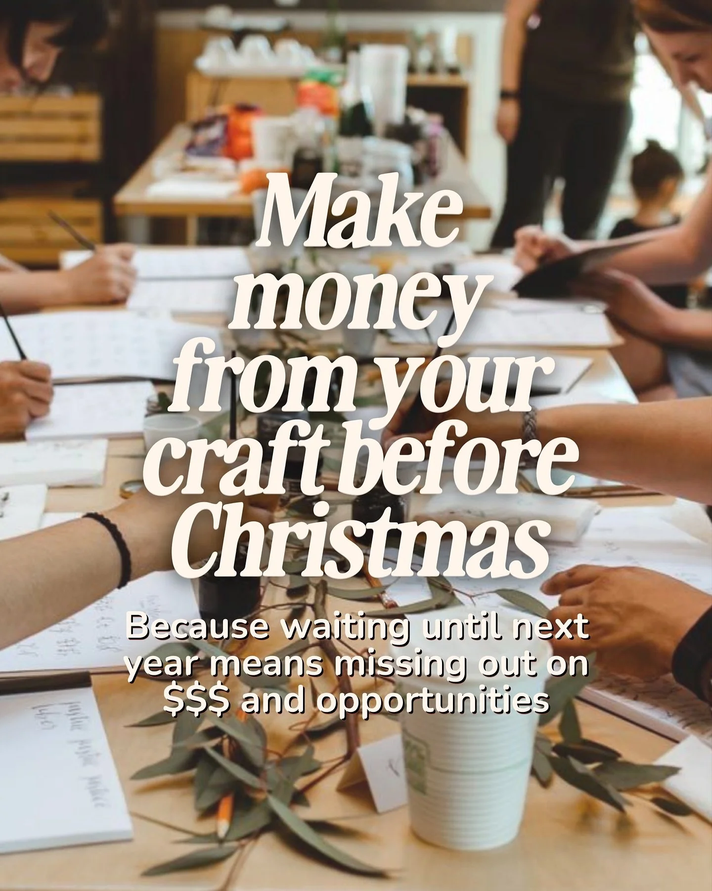 What if in just 6 weeks you could go from “I wish I could teach art classes” to actually getting paid for them? 👀🎨
For the next 6 weeks, I’ll show you exactly how to:
✅ Create your signature workshop idea
✅ Price it properly
✅ Fi