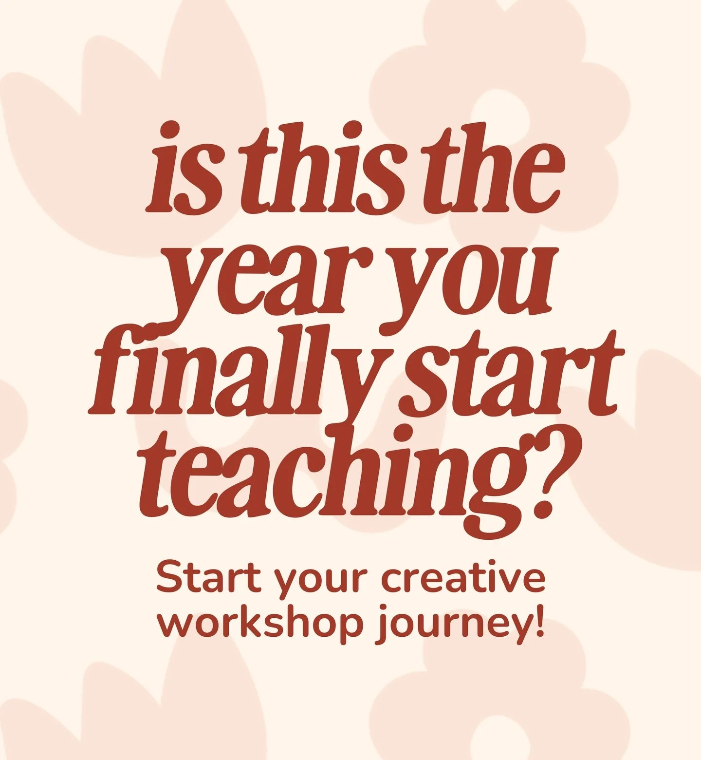 2022 was the year I started my workshop business, and I have never looked back!

In 2025, I took everything I&rsquo;d learned and started teaching other creative people how to run their own sold out workshops. We ran a six week course focused on plan
