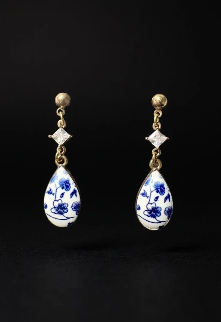 Blue Floral Drops