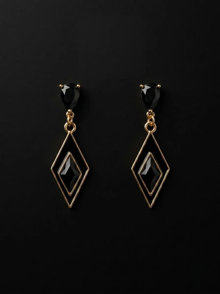Diamond Dangle (black)