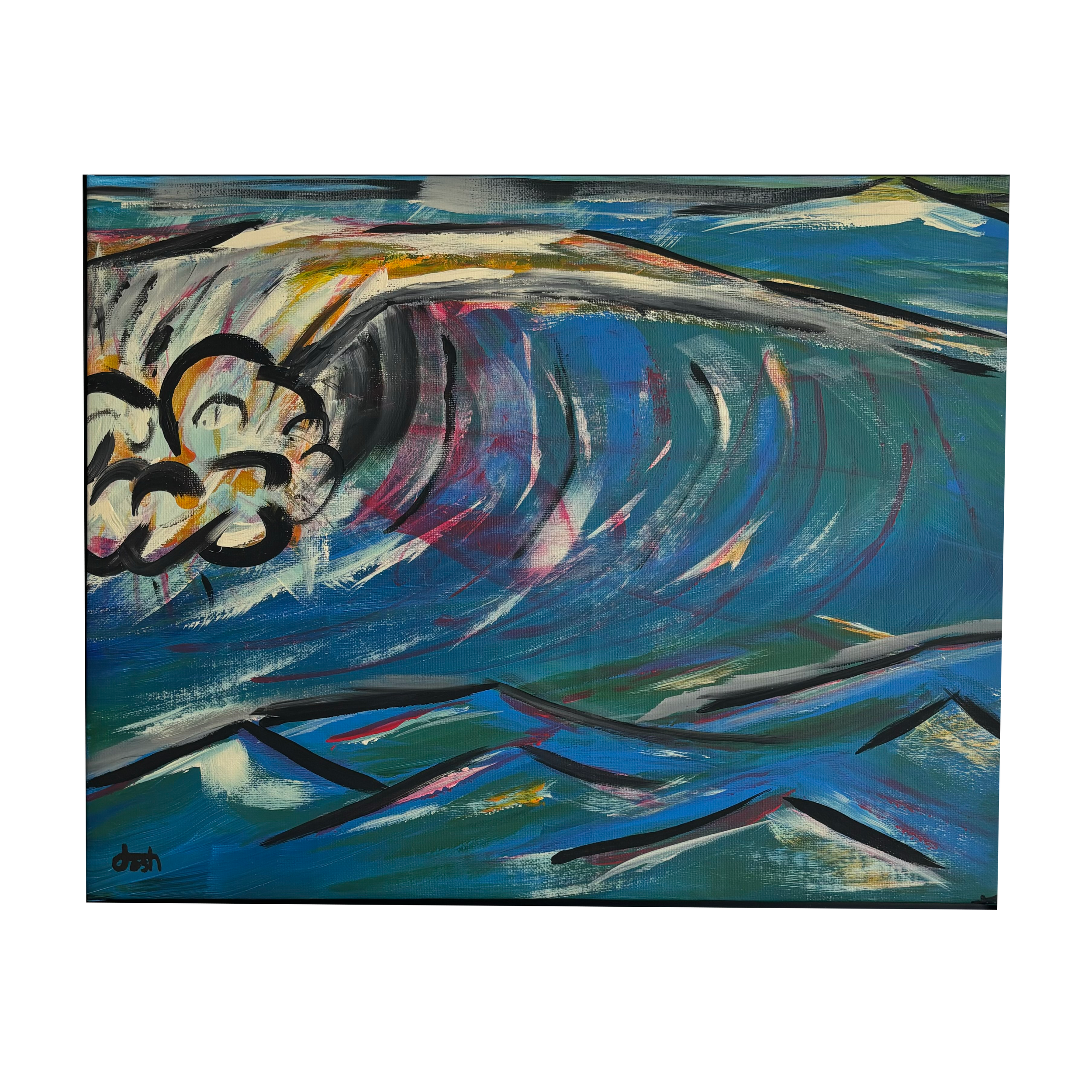 Left Wave. Acrylic on Canvas