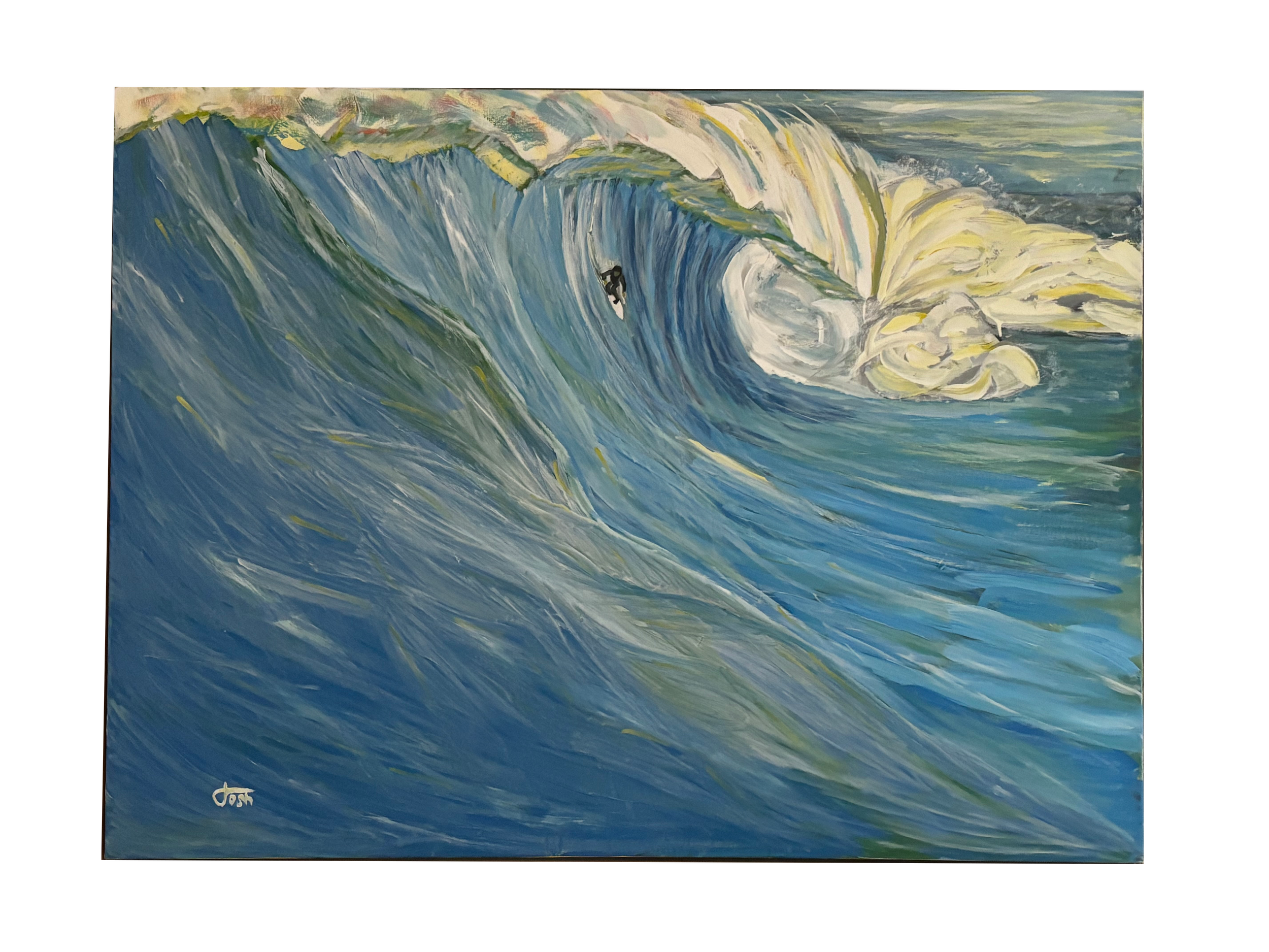 Big Wave Surfer. Acrylic on Canvas. 