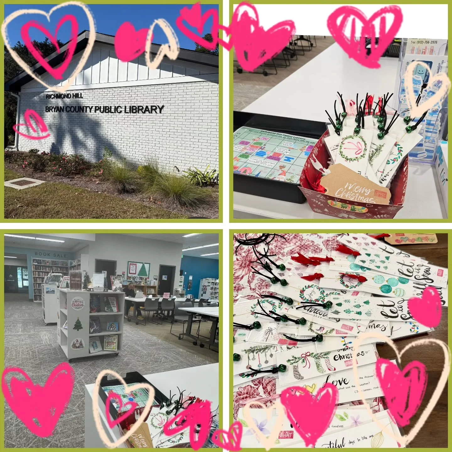 🌸 Handmade Calligraphy Bookmarks for a Cause
With the love and support of parents, we created and donated beautiful calligraphy bookmarks to Bryan County Public Library in Richmond Hill.
A small gesture, yet it carries our hearts to the readers and 