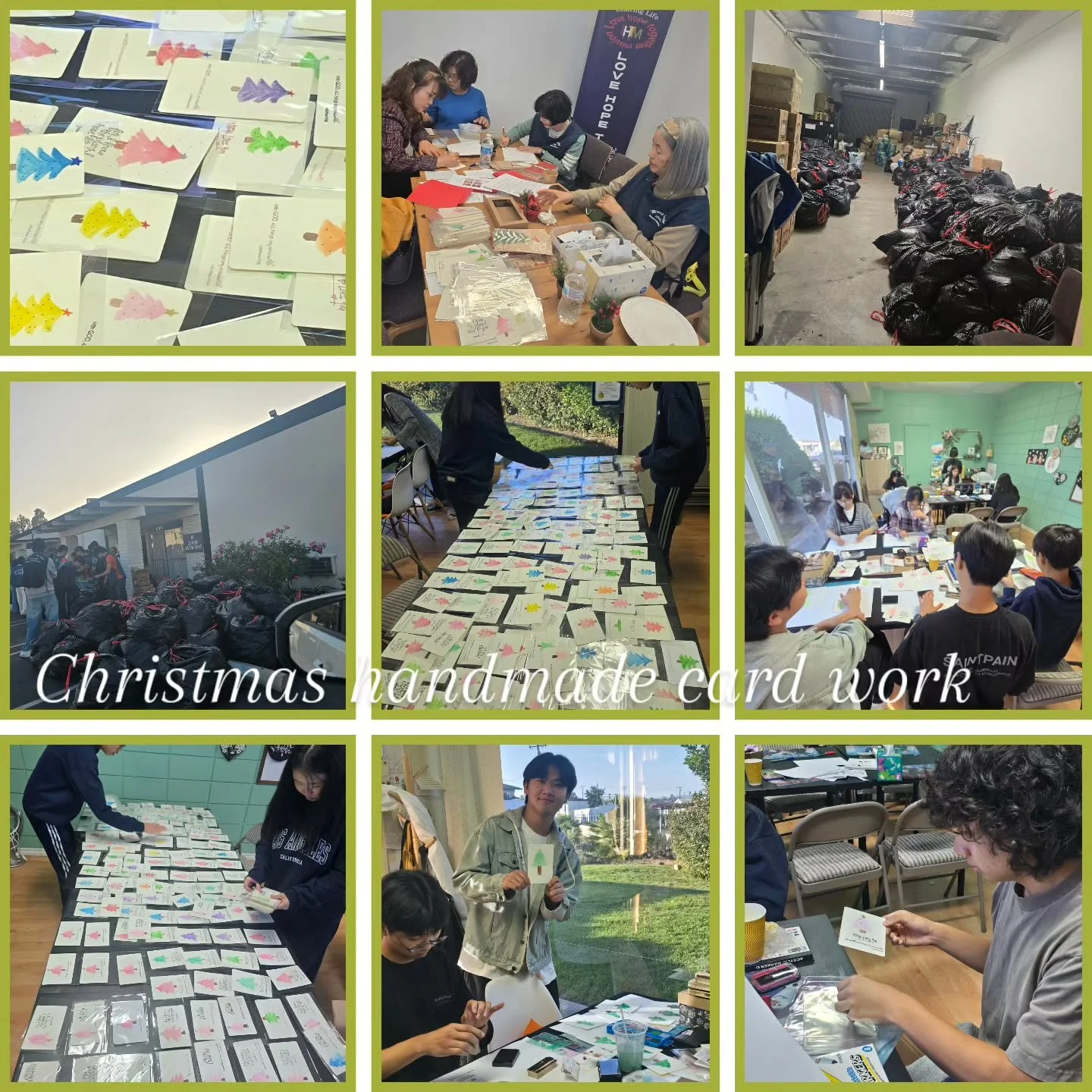 🎄✨ Handmade with Love, Shared with Hope ✨🎄

Following our work in 2024, we continued again in 2025,
as our members lovingly hand-drew and hand-crafted 1,000 Christmas cards.

Over the course of three months, each card was created with care and inte