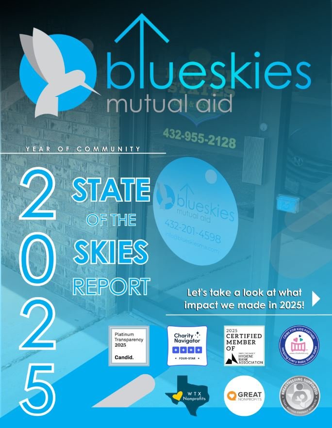 The 2025 State of the Skies Report is here! See everything we accomplished this year, from volunteering events to every box of food we delivered. 

To give you a sneak peak, in 2025 we:
- served 235 unique clients
- had 402 deliveries or pickups at o