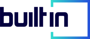 Logo of the word "builtin" with stylized text and a blue gradient square outline.