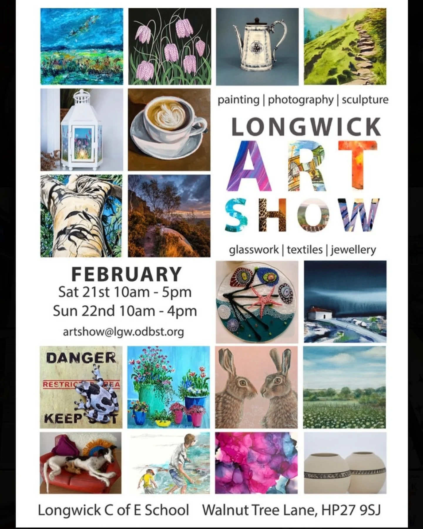 So excited to be taking part in my first Art show!! So many brilliant artists involved, I can&rsquo;t wait!! 
#longwickartshow