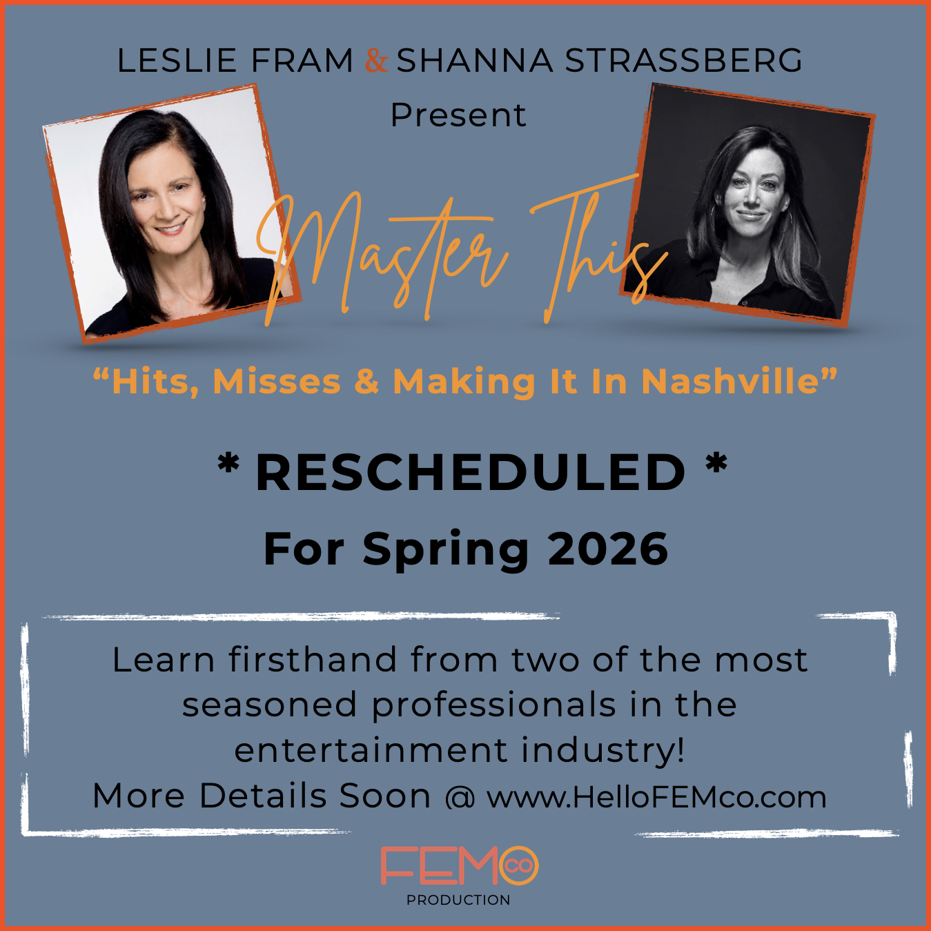 MASTER THIS WORKSHOP: Rescheduled for Spring 2026
