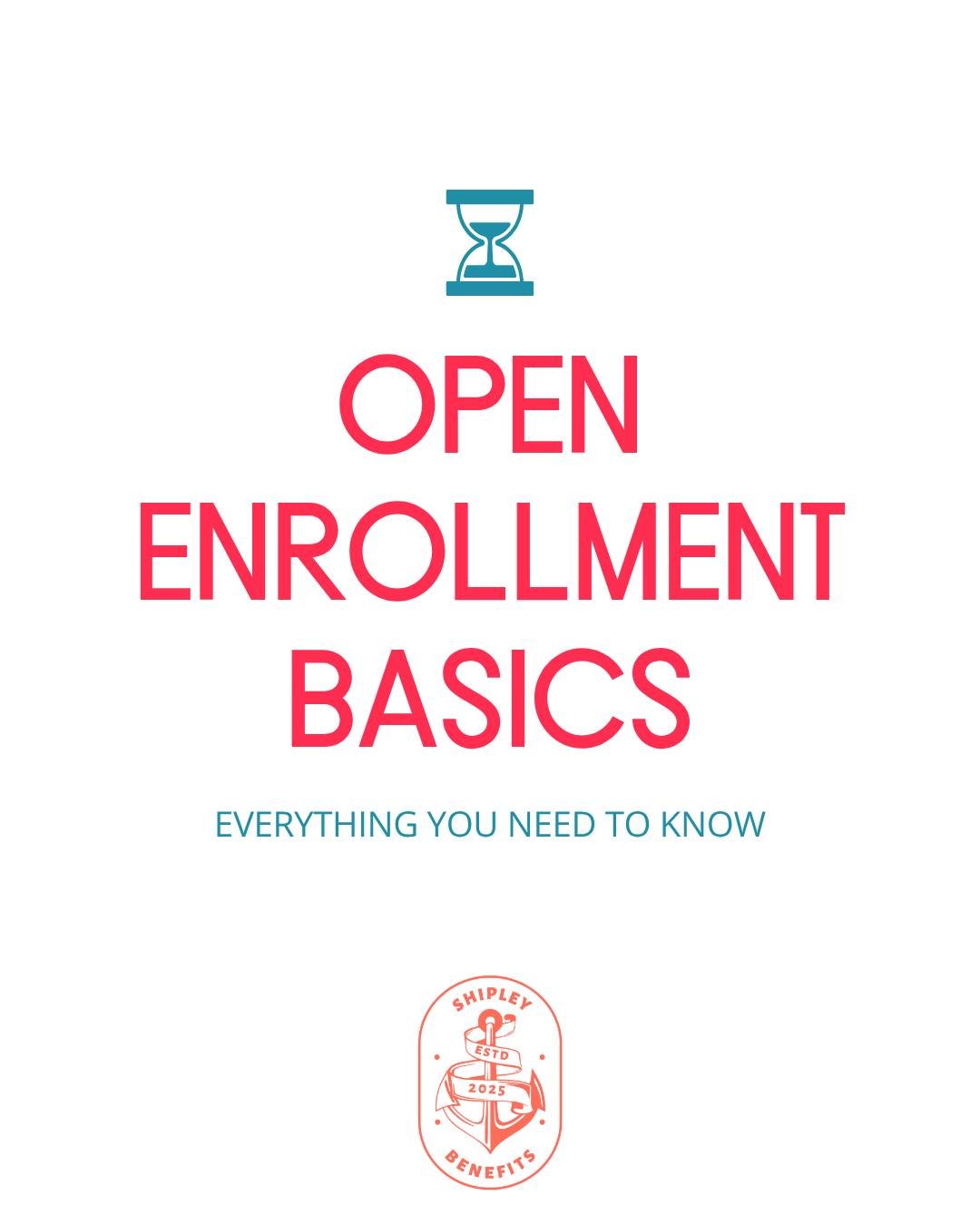 Open enrollment is days away! ⏳ Here's everything you need to know once it begins...

shipleybenefits.com | personalized employee benefits &amp; insurance consulting for Orlando &amp; beyond