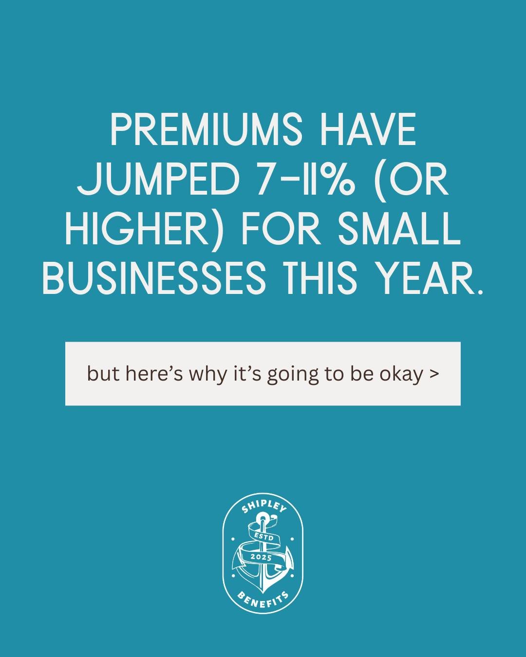 📊 Small business health insurance premiums are up 7-11% in 2026. 

Between the subsidy cliff, rising pharmacy costs, and market volatility, it's a lot. But here's what I tell every business owner I talk to: knowledge is power, and you're not powerle