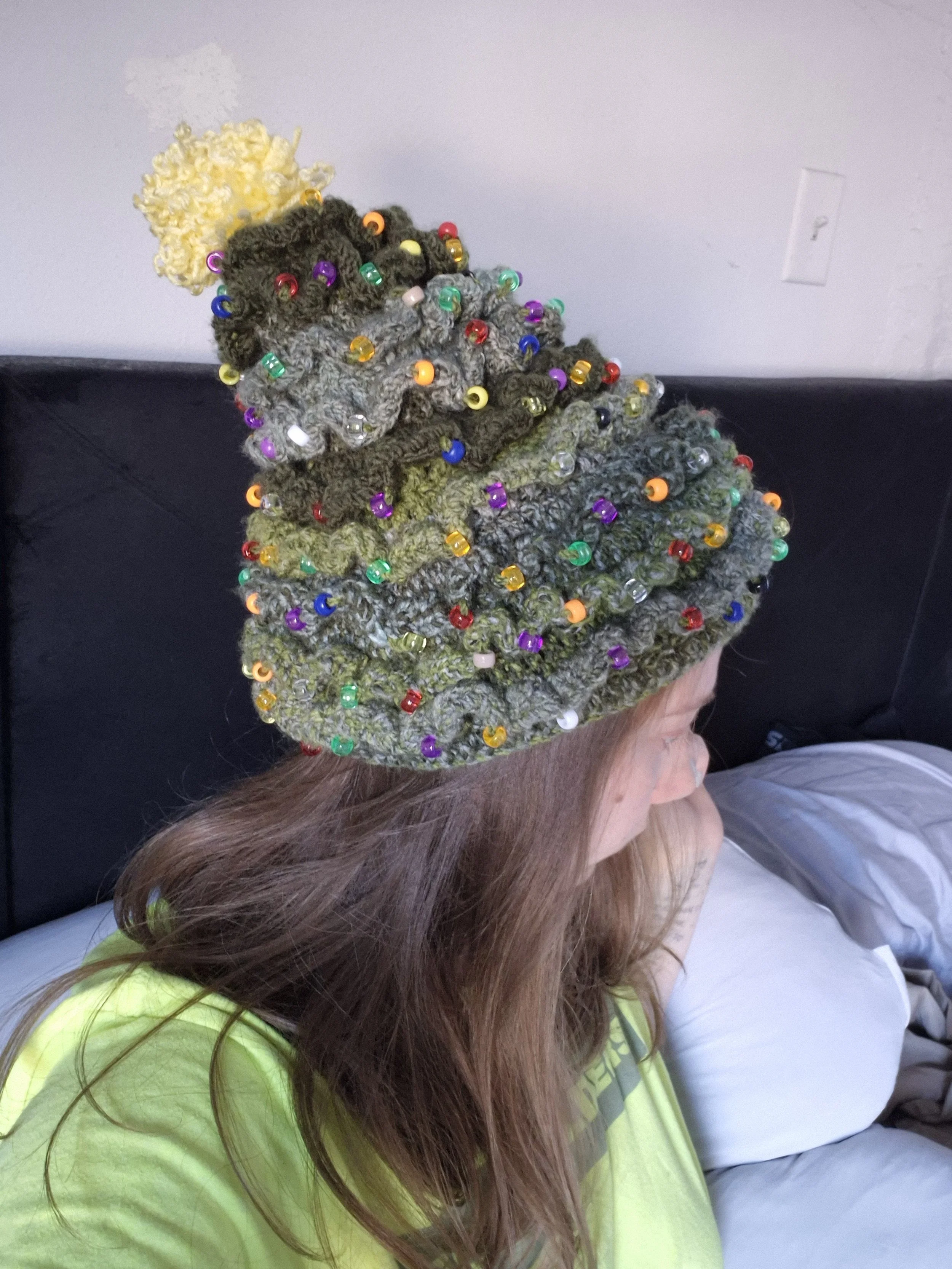 🎄 Crochet Christmas Tree Hat Pattern | Intermediate PDF Download