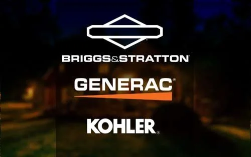 The briggs & stratton, generac and kohler generator logos representing our best-choice generators