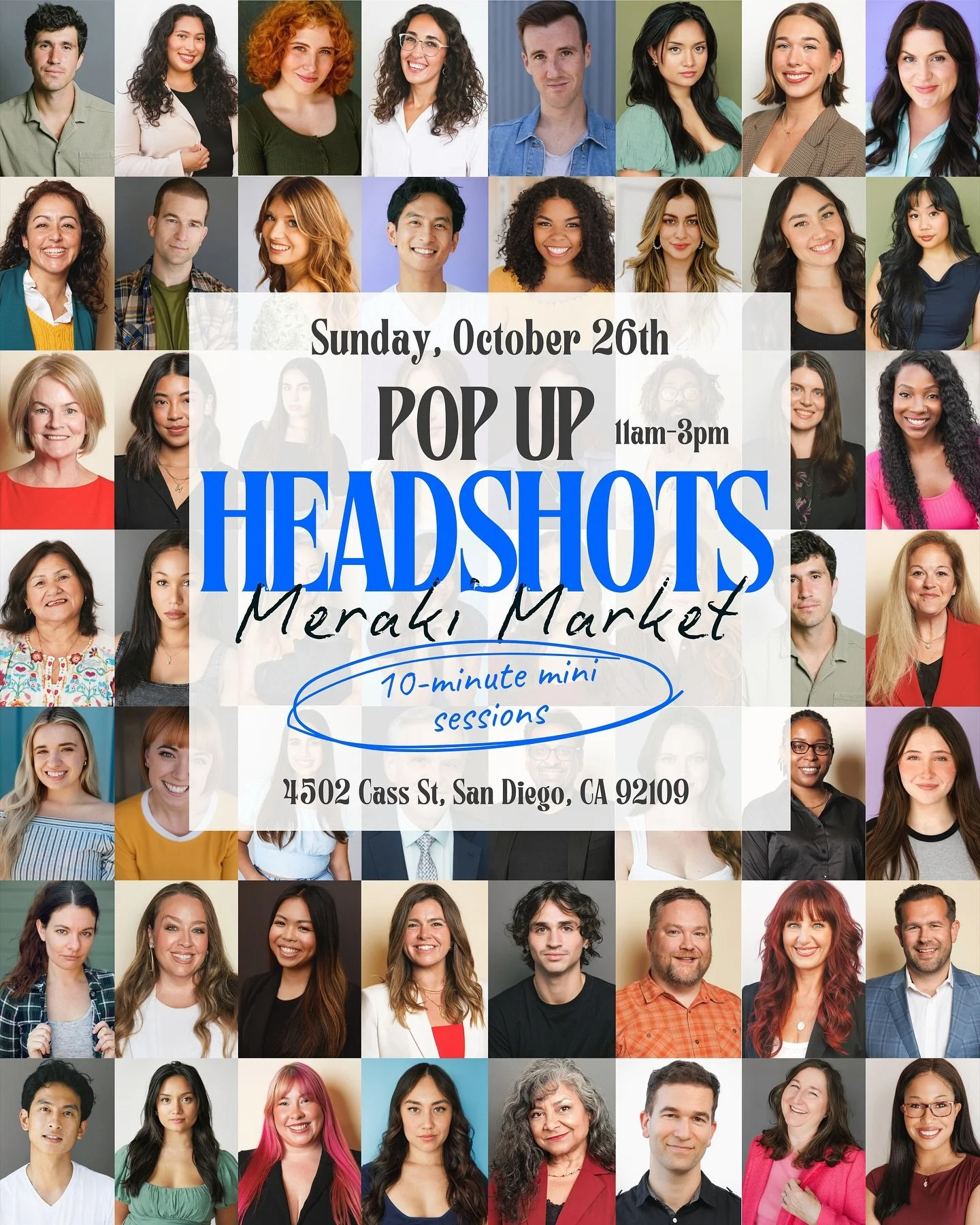 I&rsquo;m so excited to host another POP UP HEADSHOTS event with @merakispaces.co at the Meraki Market next Sunday 10/26 (11am-3pm) ✨

Whether you are an actor, artist, business professional, or creative entrepreneur, everyone needs a great headshot!