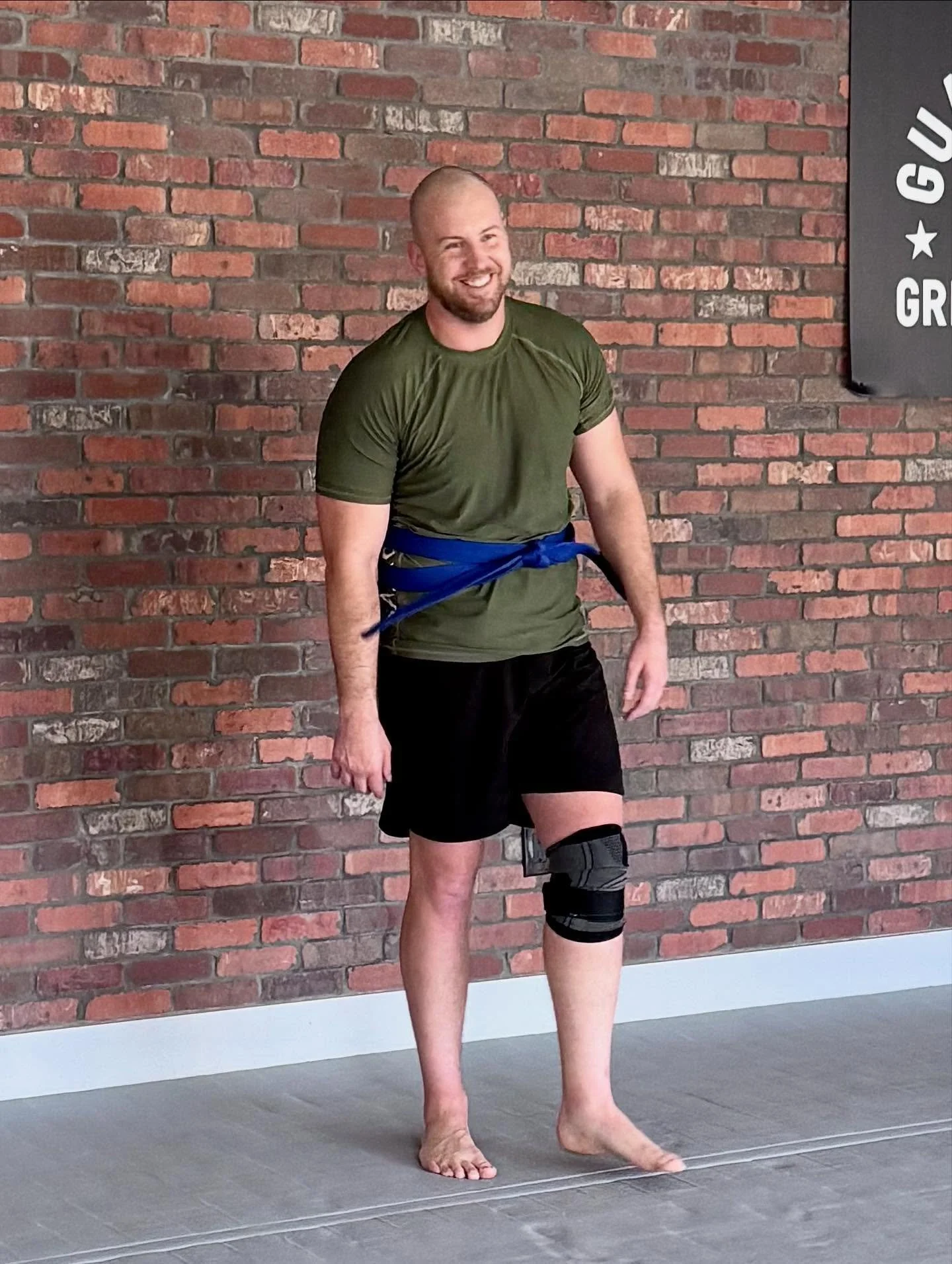 Saturday we had the opportunity to promote @matthew.kuenzle to Jiu Jitsu Blue Belt! Matt is Giant in every way&hellip;stature, personality, sense of humor and just an all around Giant contributor to our Academy Culture. Congratulations Matt, wear tha