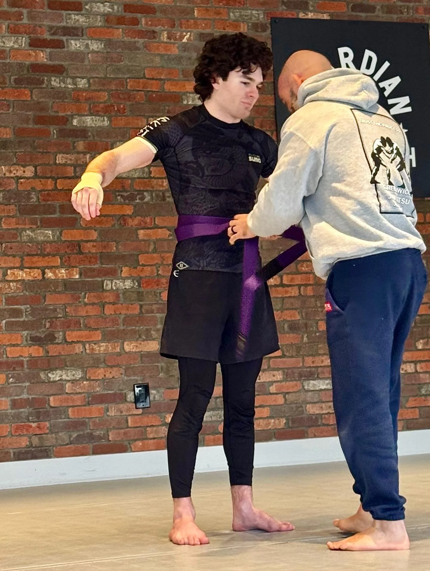 Never been so easy in my life to hand someone their purple belt. John is a professional in our world of hobbyists&hellip;calm, composed, insanely slick Jiu Jitsu and the ideal teammate to all. Nothing but big things ahead John, congratulations and we