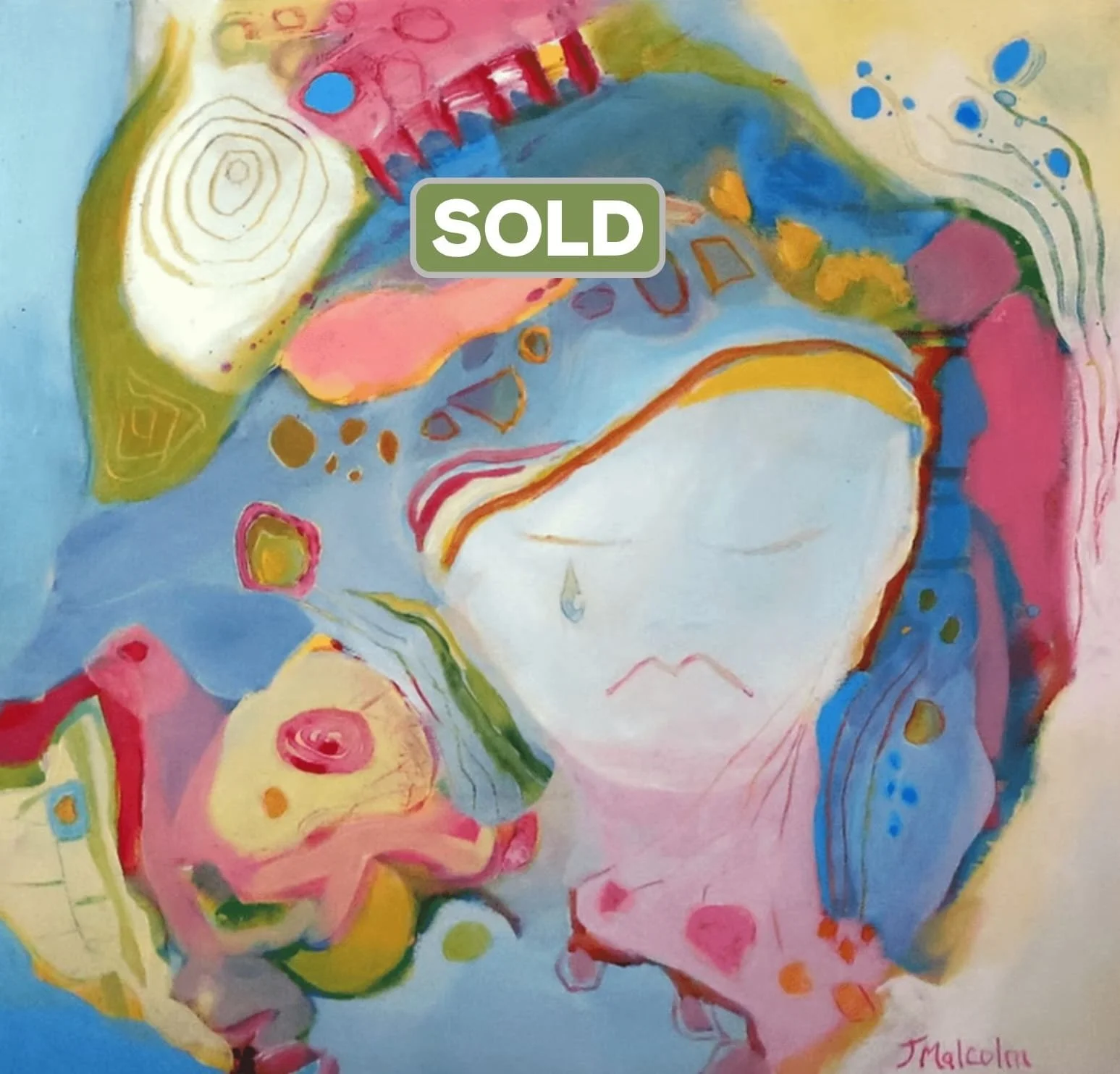 SOLD - "Mother Earth" - Original Acrylic - 16 x 16" - $300.00