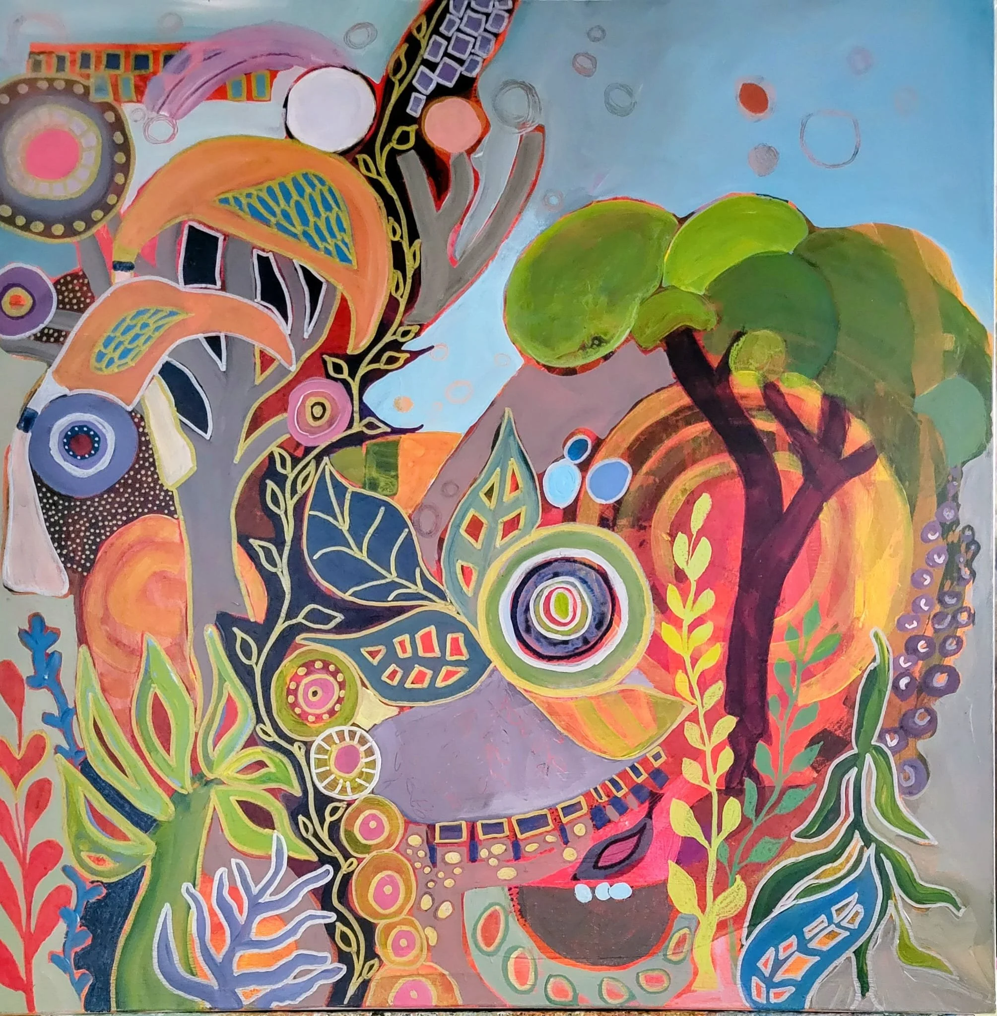 "Enchanted Forest" - 24 x 24" - Original Acrylic - $500.00