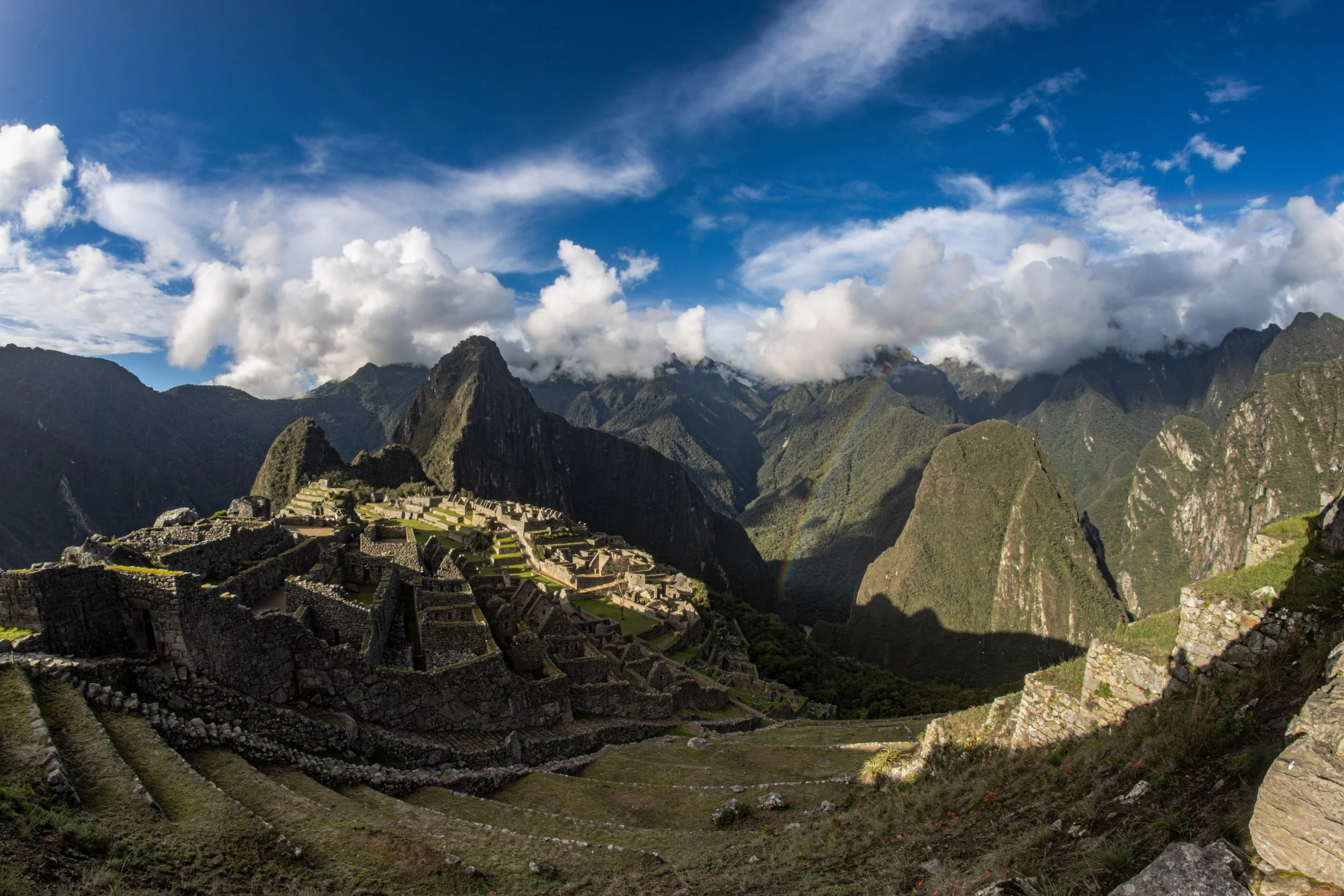 Machu Picchu rainbow print