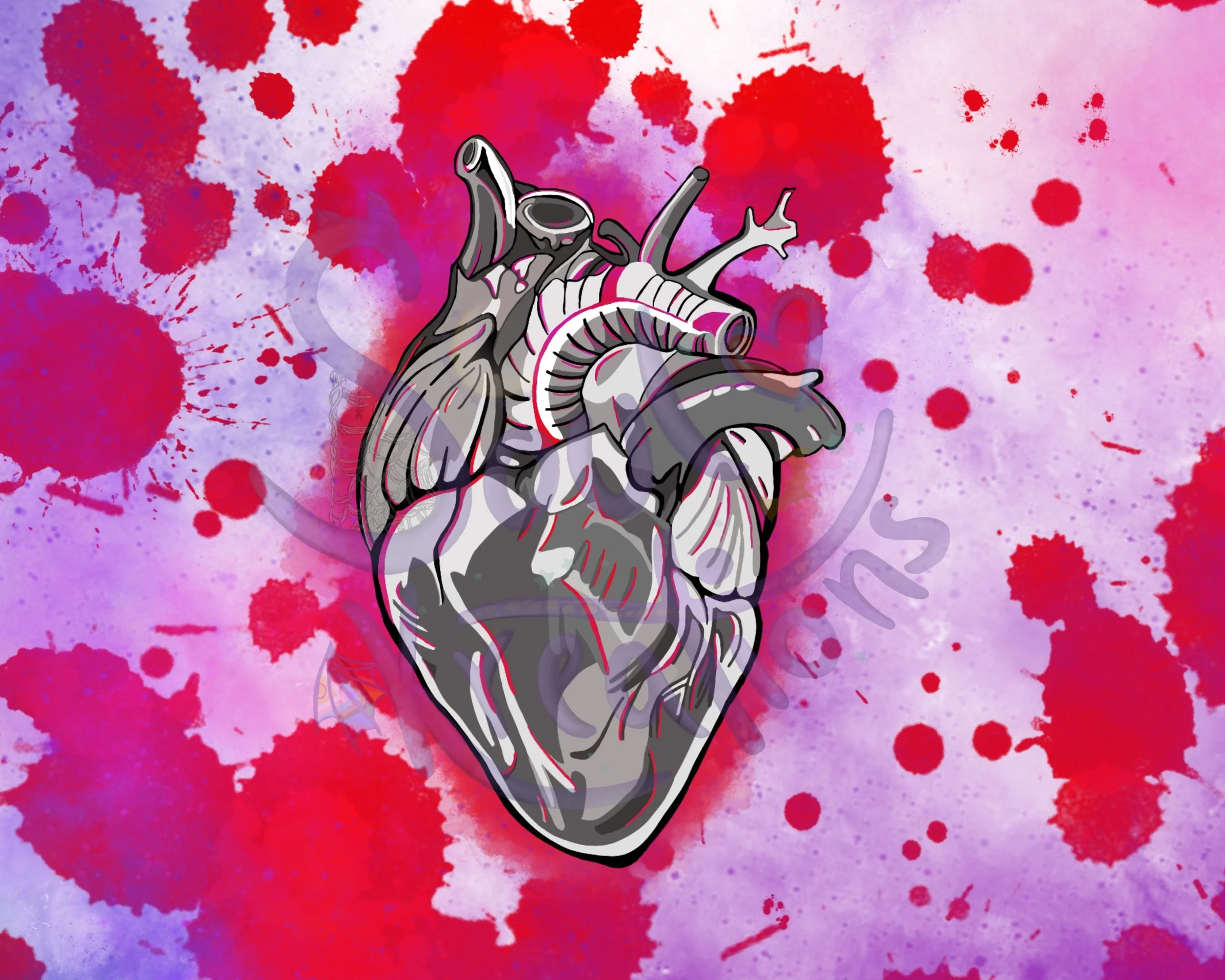 Blood Splatter, Purple