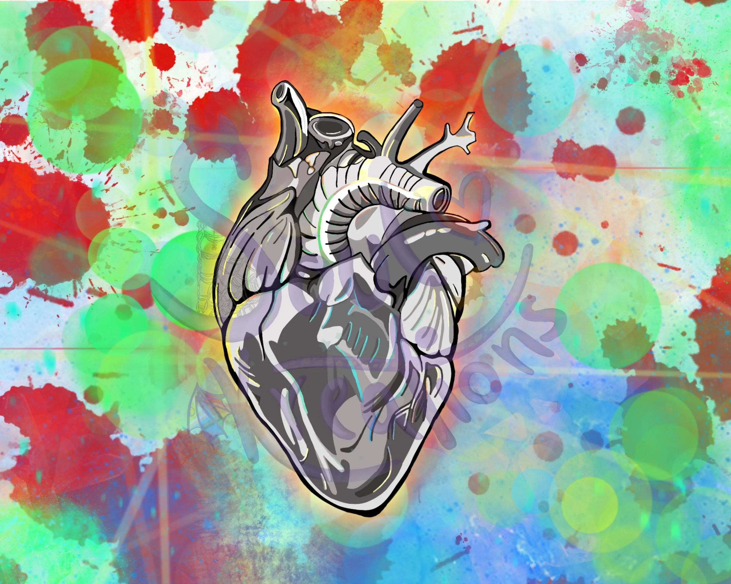 Blood Splatter, Green, Crystal