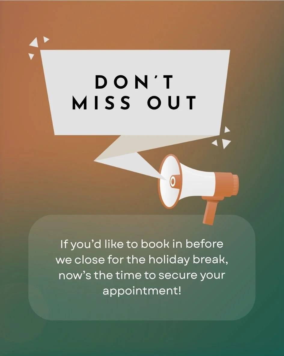 If you&rsquo;re hoping to come in before the year wraps up, this is your gentle reminder to book ahead to avoid disappointment. We can&rsquo;t wait to see you in practice during this special time of year. ✨