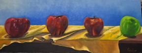 Four Apples - Still Life - Oil Paintings on Canvases.png