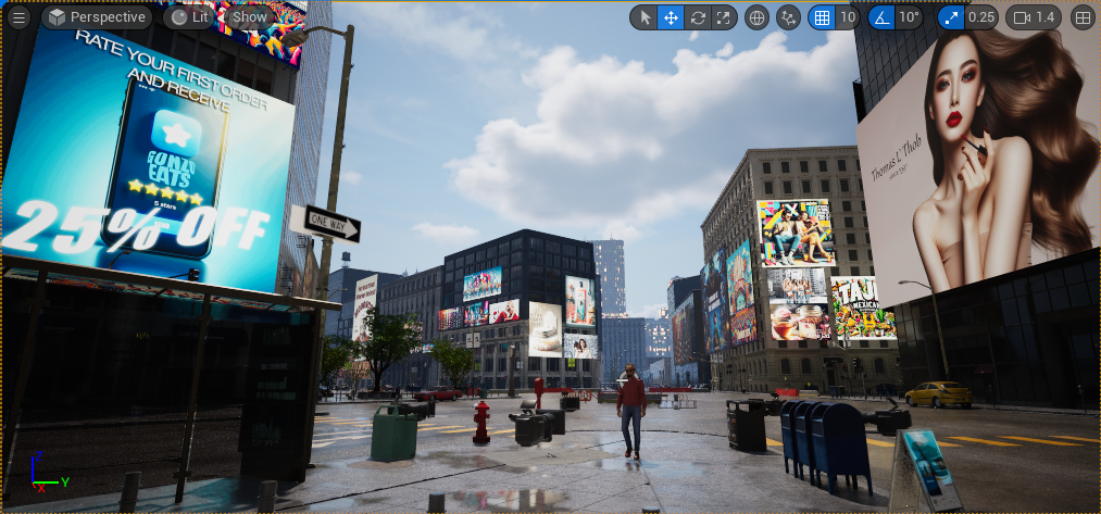 Procedural Advertisements Shader - Ads in Urban Environment — Michelle ...