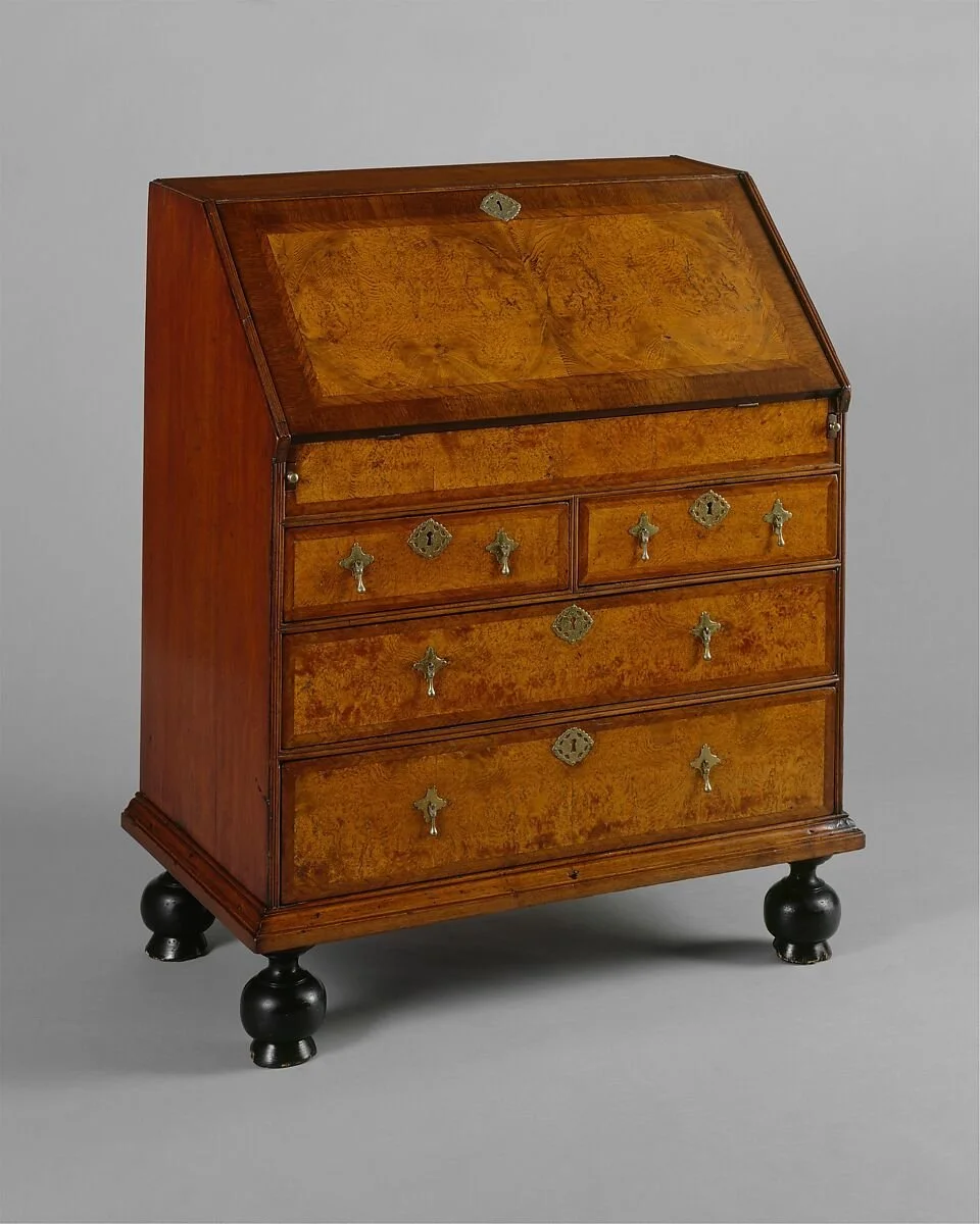 Desk, Black walnut, ash, white pine, poplar, American