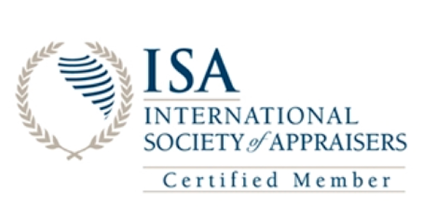 ISA International Society of Appraisers certified member logo with a stylized globe and laurel wreath. Richelle Kokol is a Certified Appraiser of Personal Property, ISA CAPP, qualified to appraise all Fine & Decorative Art, Asian Art, and more.