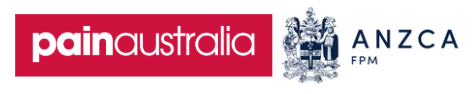 Logo of Pain Australia and ANZCA