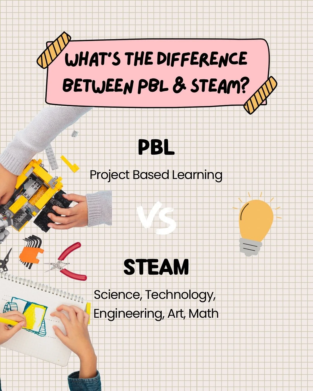PBL? STEAM? 🌀🎨
They sound fancy &mdash; but they&rsquo;re actually super fun ways kids learn through creativity, curiosity, and real-world problem solving!
Swipe through to see what makes them different &mdash; and how we use BOTH at Little Lightho