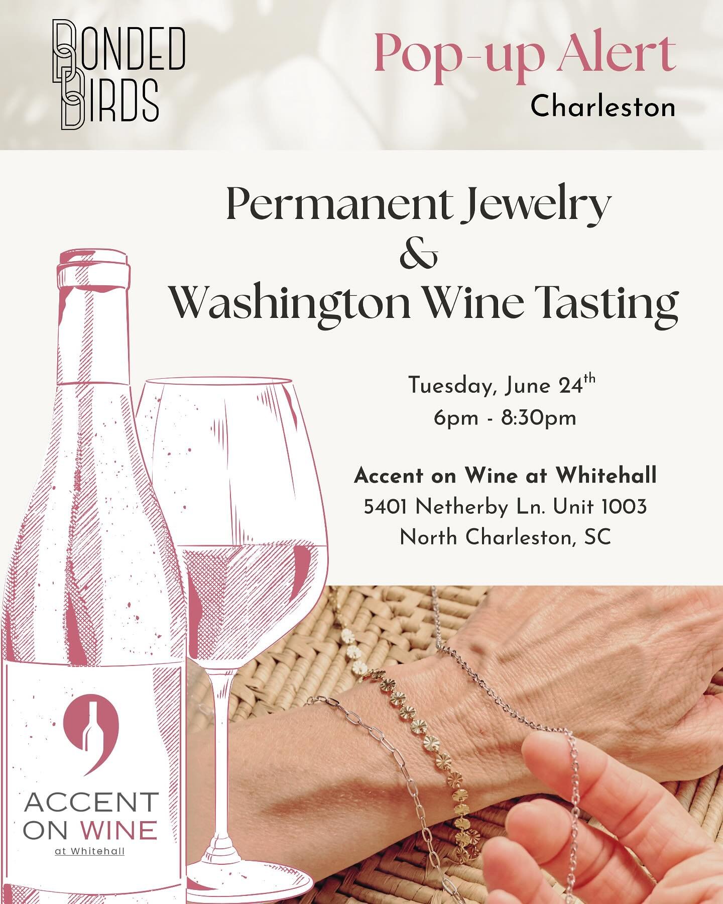 📣 Pop-up alert ➡️ Charleston
📍Accent on wine at Whitehall 
🍷Washington Wine Tasting Night
🐦&zwj;⬛Tuesday, June 24th
🐦&zwj;⬛6pm-8:30pm
🐦&zwj;⬛message here for appointment 
(walk-ups always welcome)

@accentwhitehall #washingtonwine #winetasting 