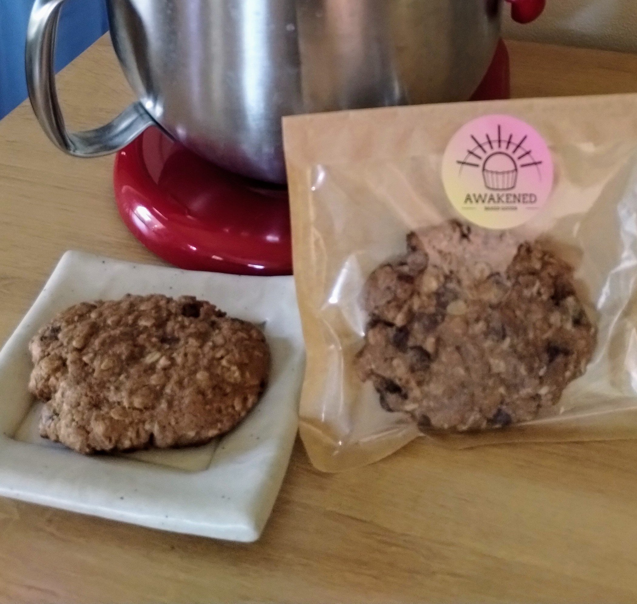 Vegan Almond Butter Oatmeal Chocolate Chip Cookies (Package of 6)