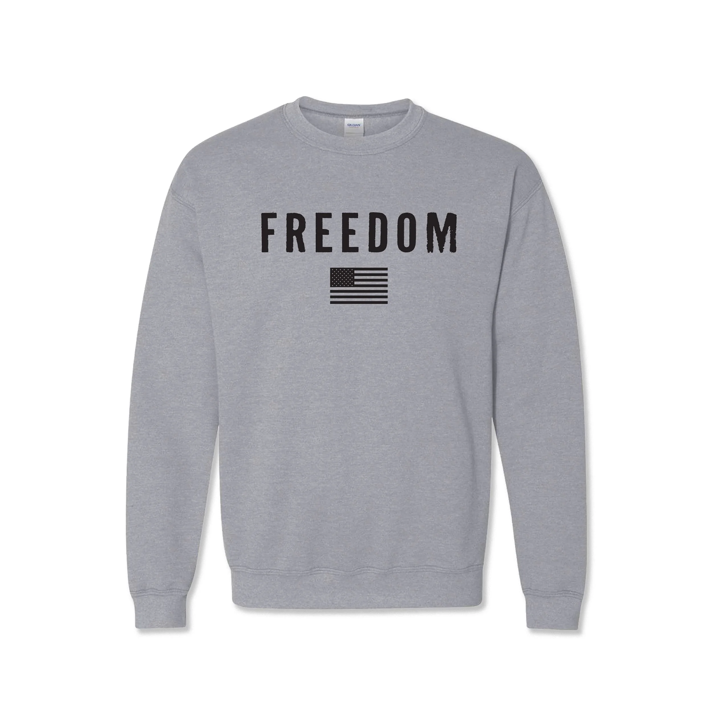 Great American Shirt Company - Freedom Men’s Crewneck Sweatshirt in Grey Color